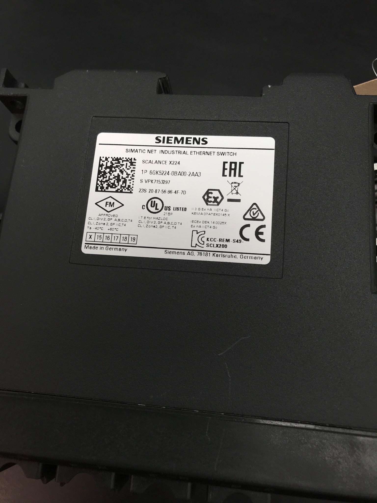 SIEMENS 6GK5224-0BA00-2AA3 SCALANCE X224 Ethernet Switch USED 3