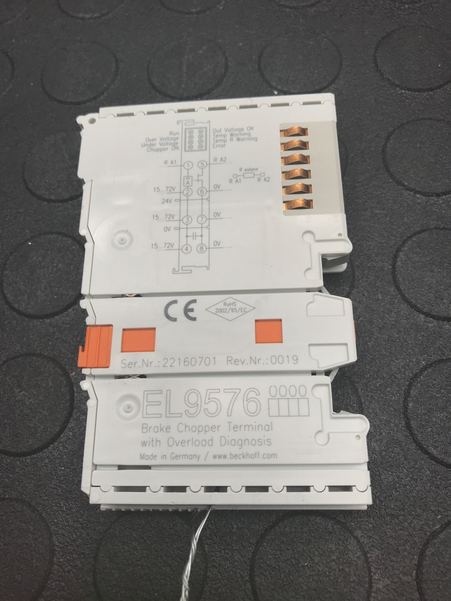 BECKHOFF EL9576 Regenerative Clamp Terminal 50VDC 50W USED 1