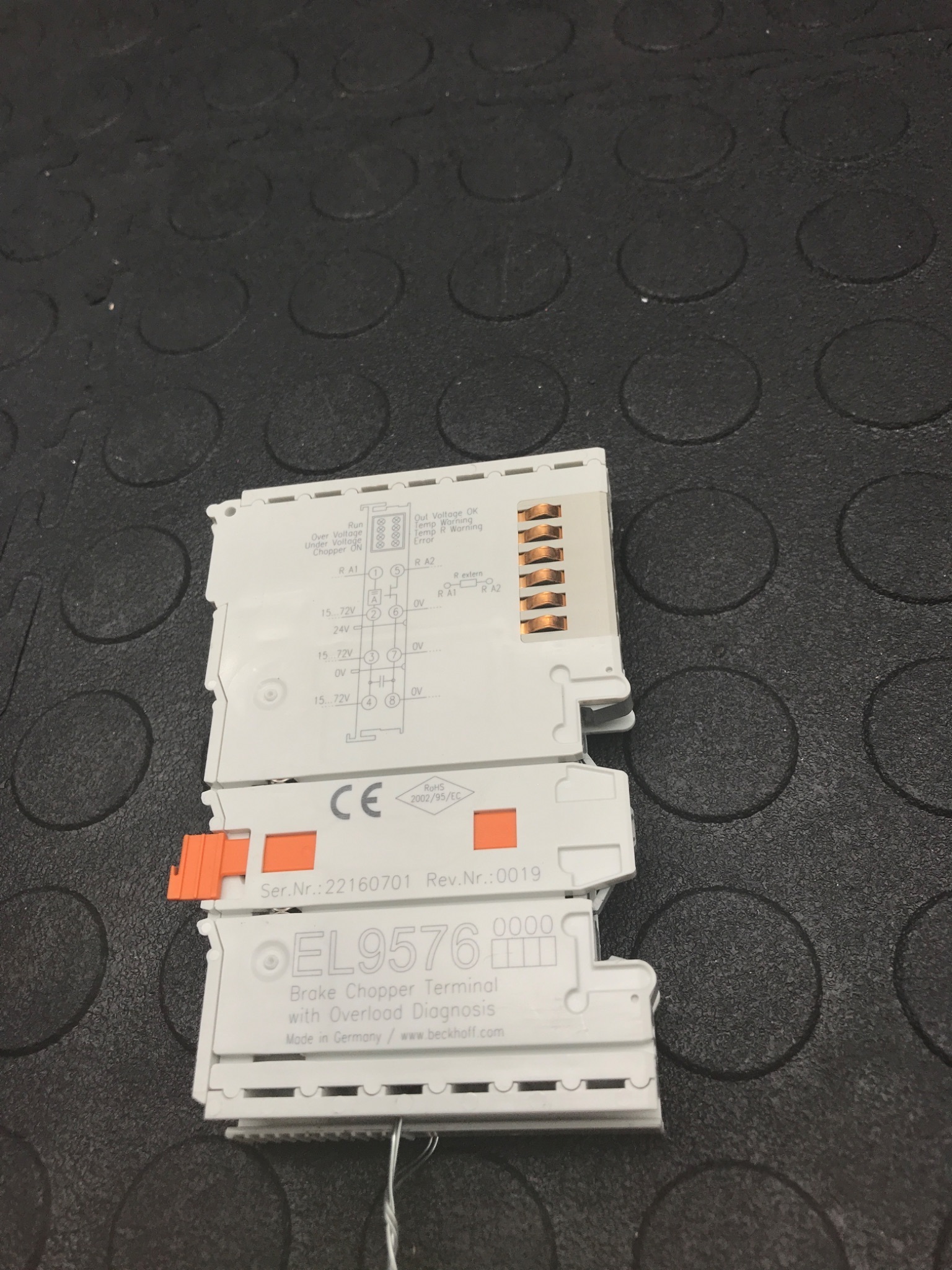 BECKHOFF EL9576 Regenerative Clamp Terminal 50VDC 50W USED 4