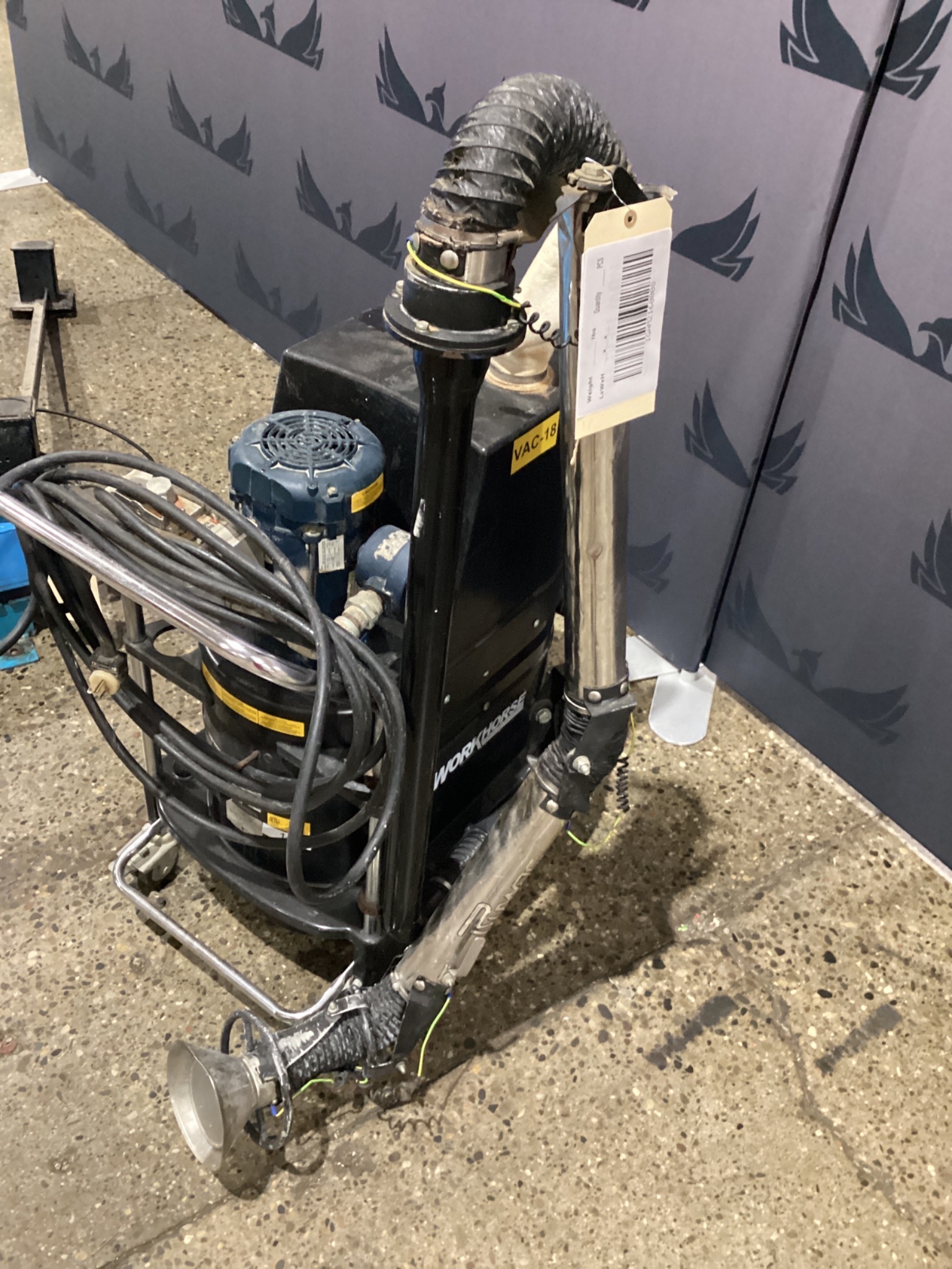 RUWAC DS1000-EX EXPLOSION PROOF INDUSTRIAL VACUUM USED WITH HOSE 2