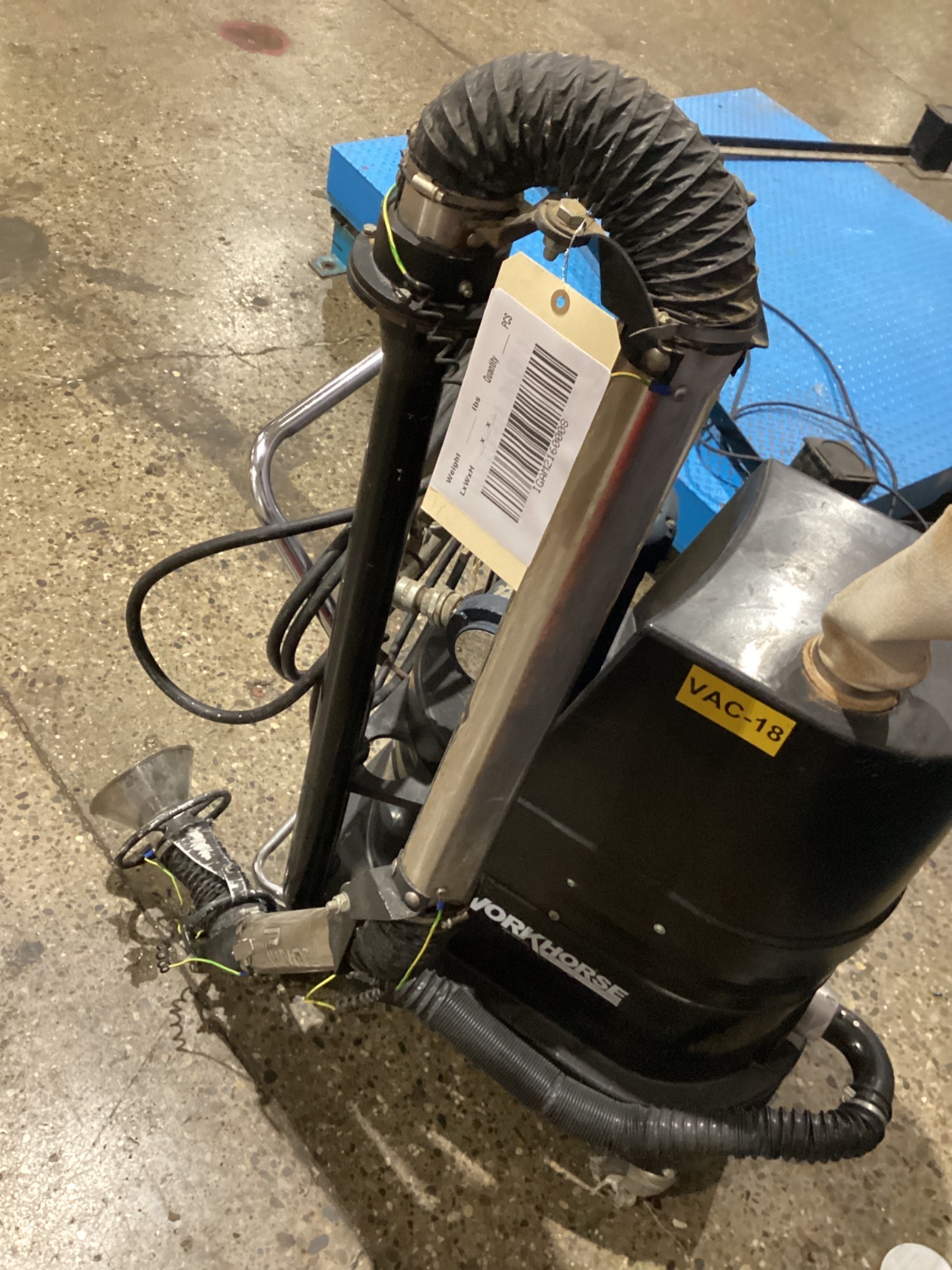 RUWAC DS1000-EX EXPLOSION PROOF INDUSTRIAL VACUUM USED WITH HOSE 7