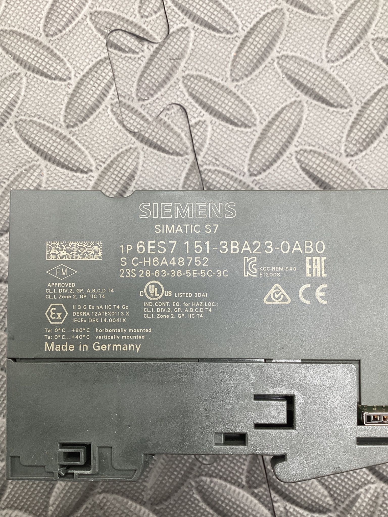 SIEMENS 6ES7 151-3BA23-0AB0 ET 200S IM151-3 PN PROFINET Module USED 4