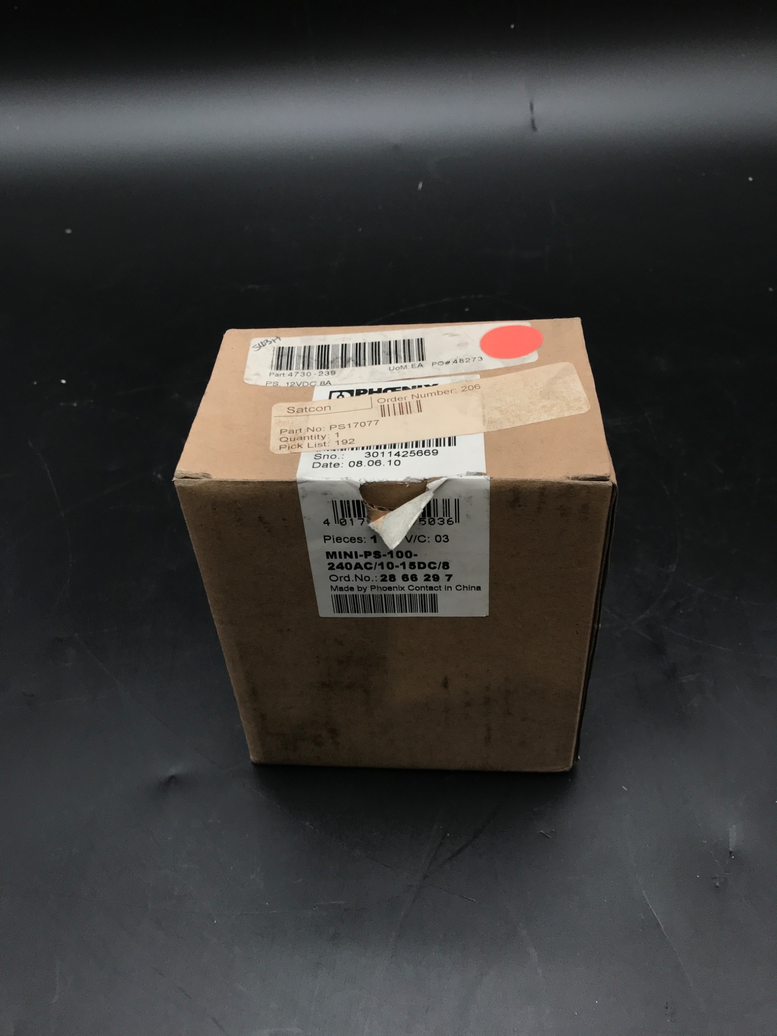 PHOENIX CONTACT MINI-PS-100-240AC/10-15DC/8 POWER SUPPLIES NEW IN BOX 1