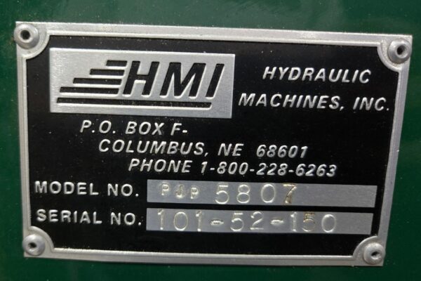HMI PJP 5807 Hydraulic Press USED 10
