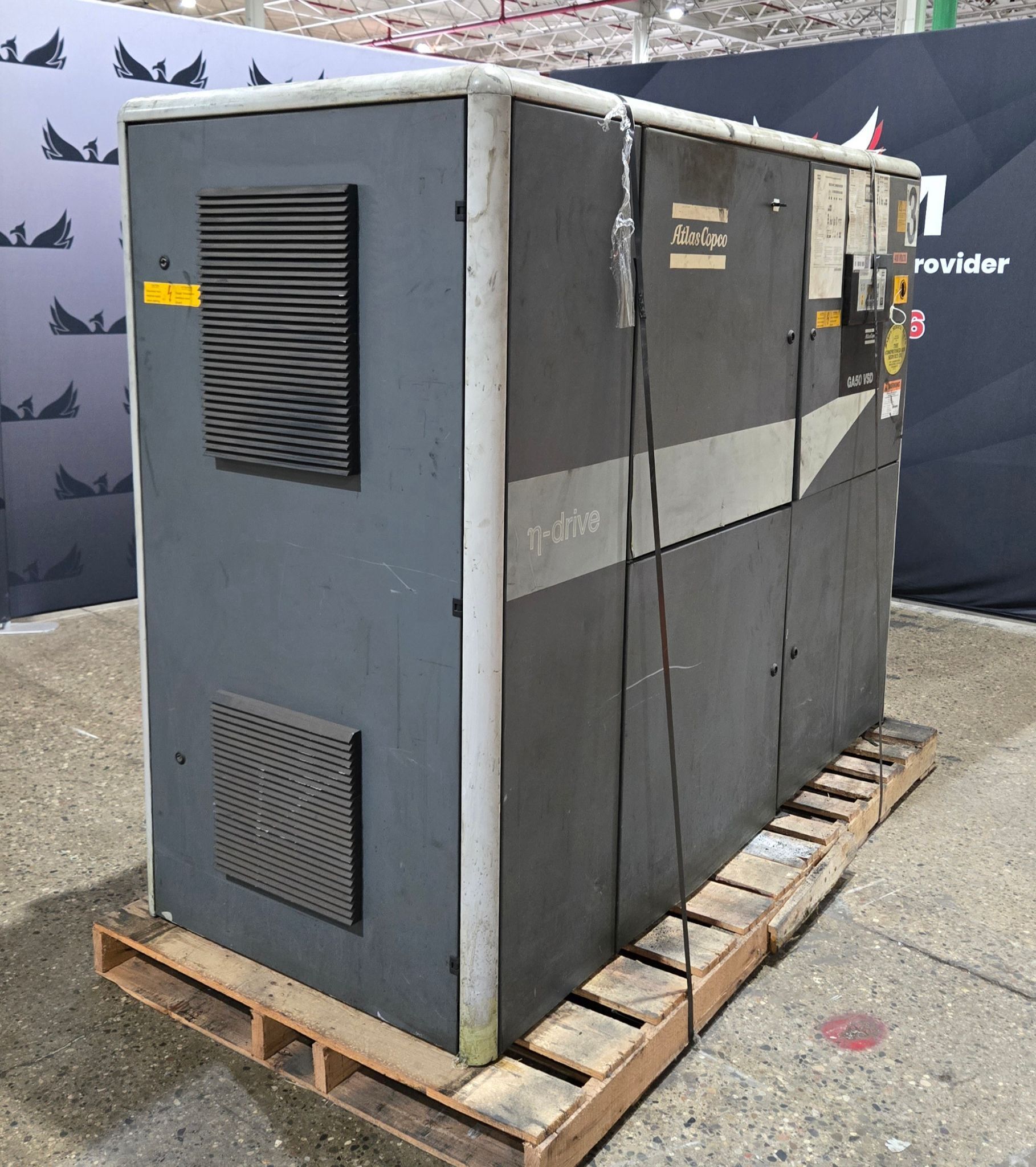 ATLAS COPCO GA 50 VSD ROTARY SCREW AIR COMPRESSOR USED 1