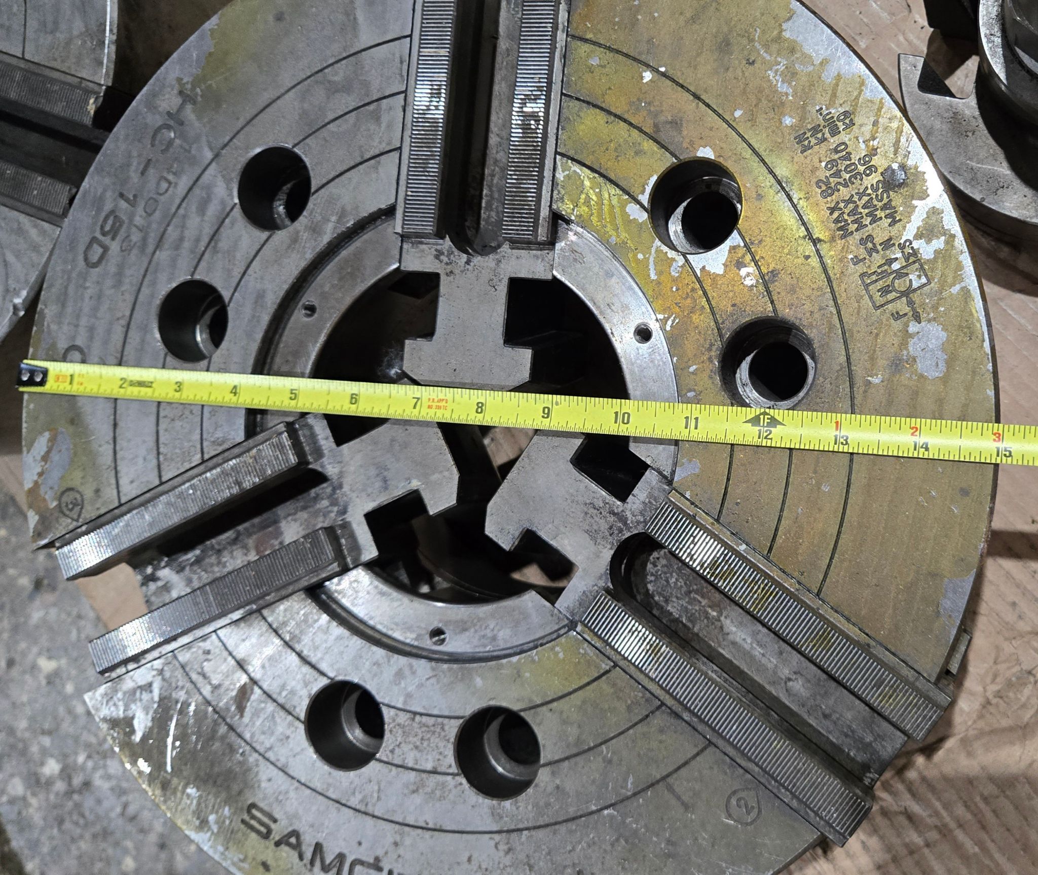 SAMCHULLY HC‑15D 15″ 3‑Jaw Self‑Centering Lathe Chuck USED 3