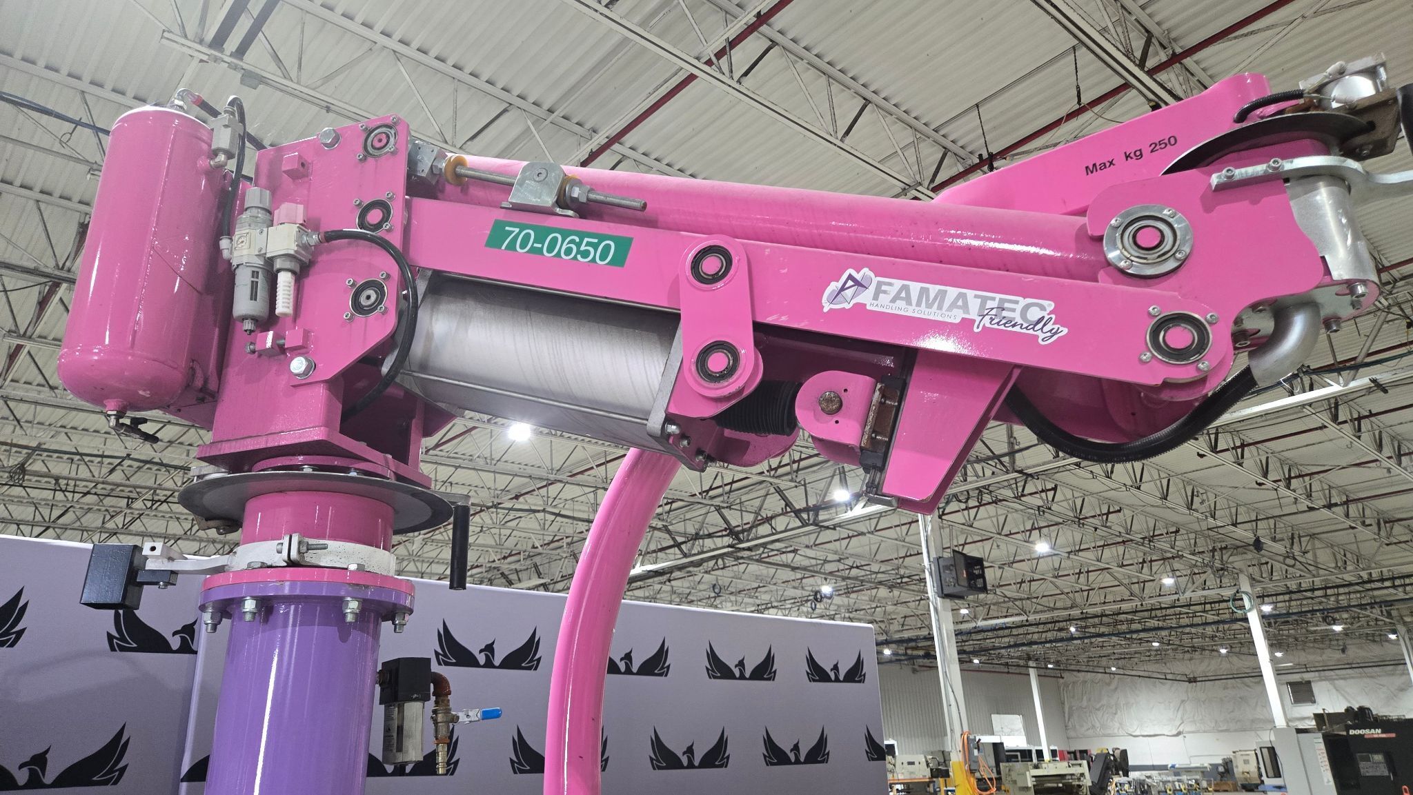 FAMATEC FR-V250 FRIENDLY PNEUMATIC MANIPULATOR ARM 250KG SUCTION USED 4