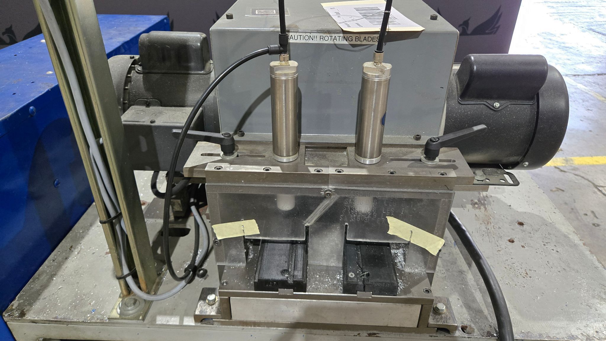 CUSTOM DUAL SAW BLADE METAL FINISHING MACHINE USED 1