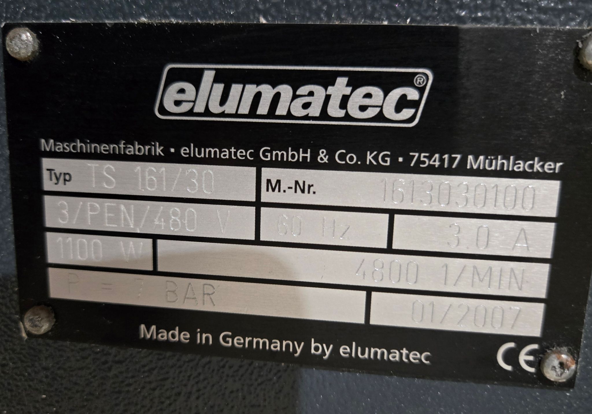 ELUMATEC TS 161/30 MITER SAW USED 8