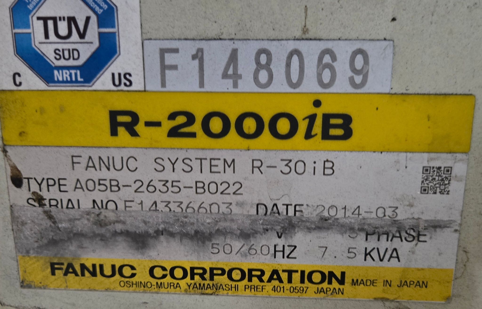 FANUC R-2000IB/210F + R30IB ROBOT ARM AND CONTROL CABINET USED 13