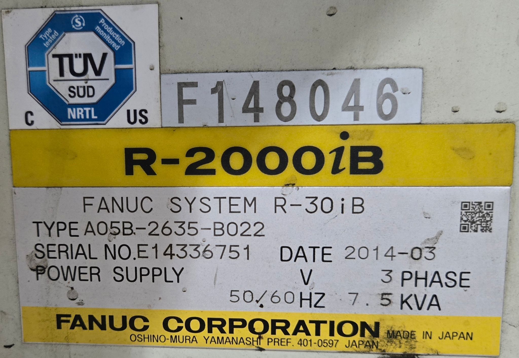 FANUC R-2000IB/210F + R30IB ROBOT ARM AND CONTROL CABINET USED 14