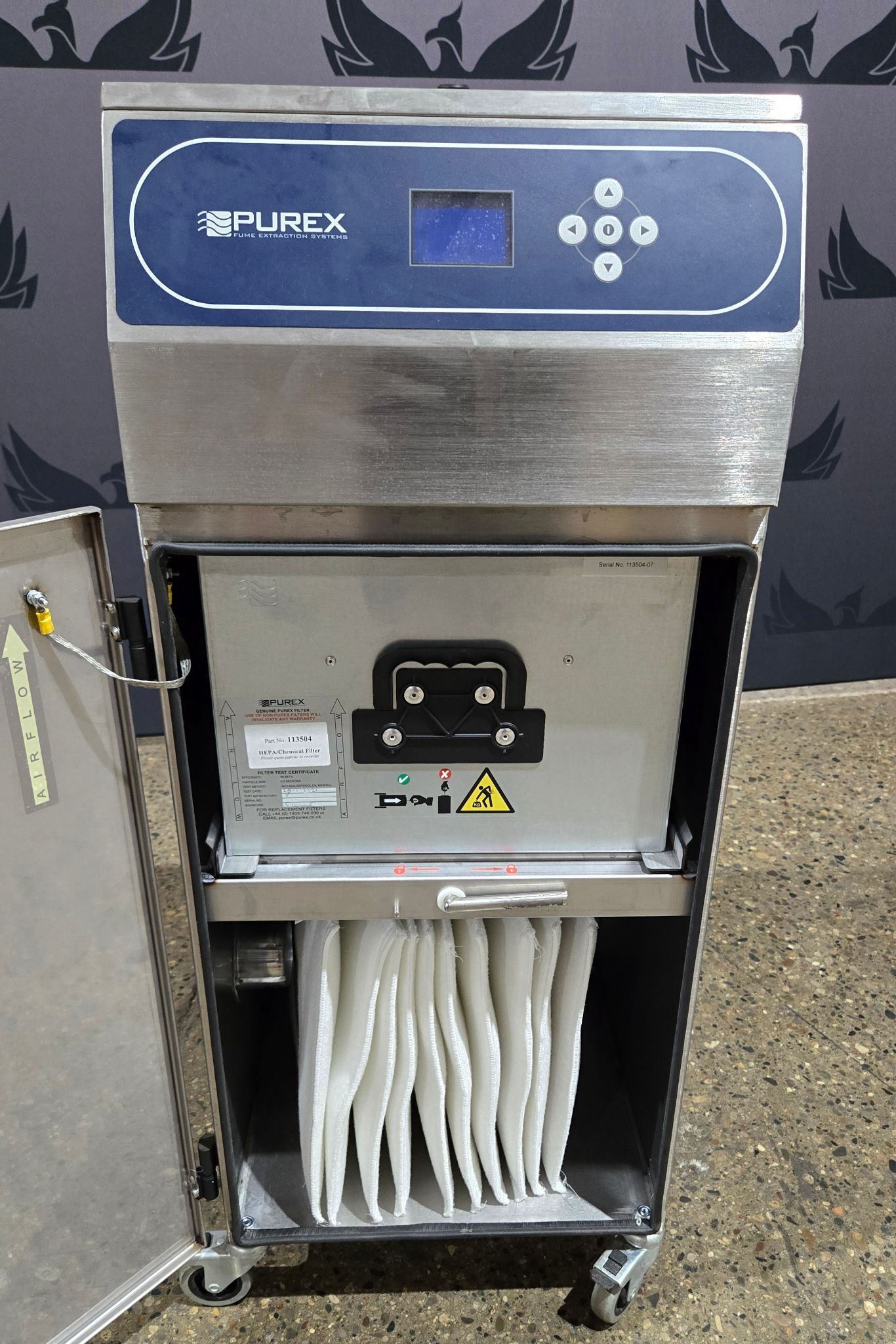 PUREX 0LX4010D FUME EXTRACTION UNIT 230V USED 2