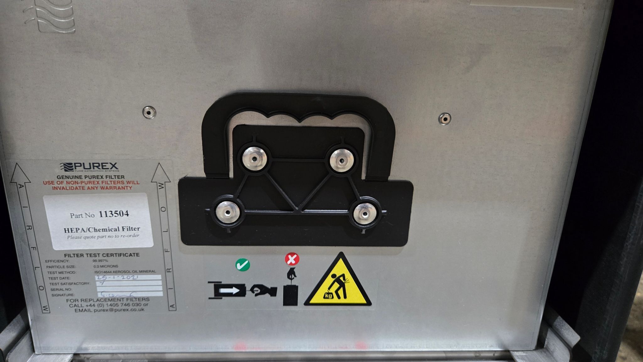PUREX 0LX4010D FUME EXTRACTION UNIT 230V USED 3