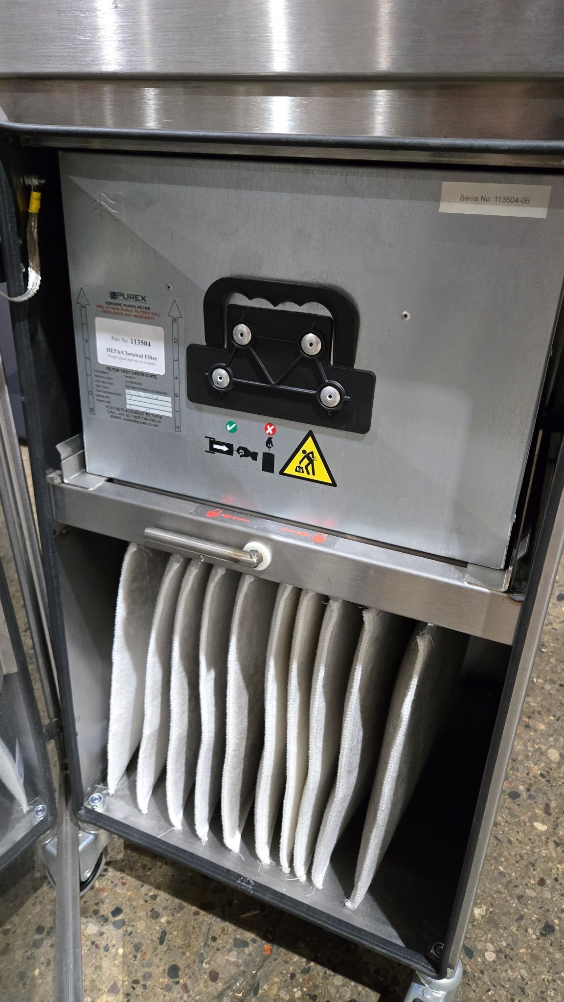 PUREX 0LX4010D FUME EXTRACTION UNIT 230V USED AS-IS 3