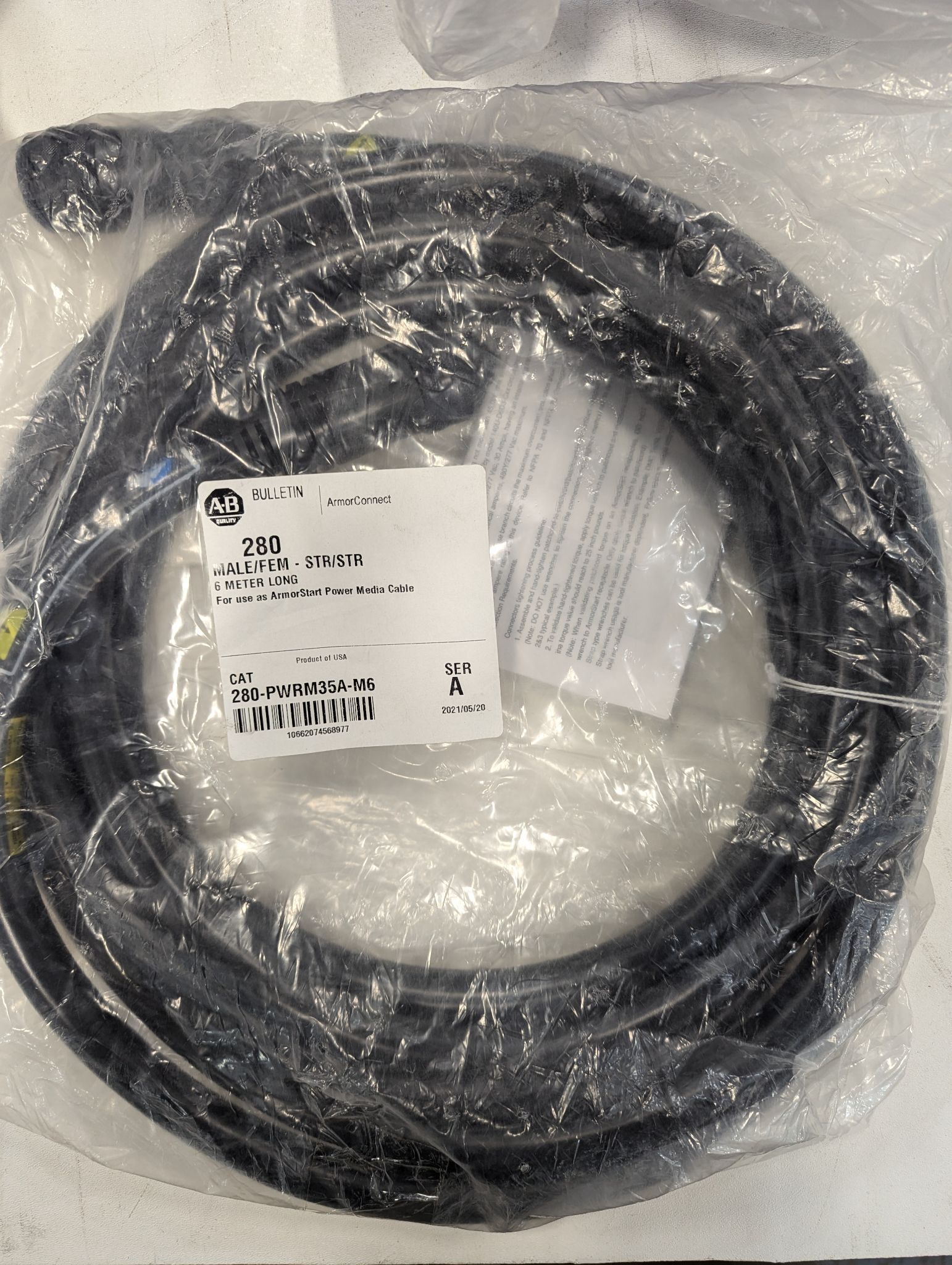 ALLEN BRADLEY 280-PWRM35A-M6 POWER CABLE NEW 0