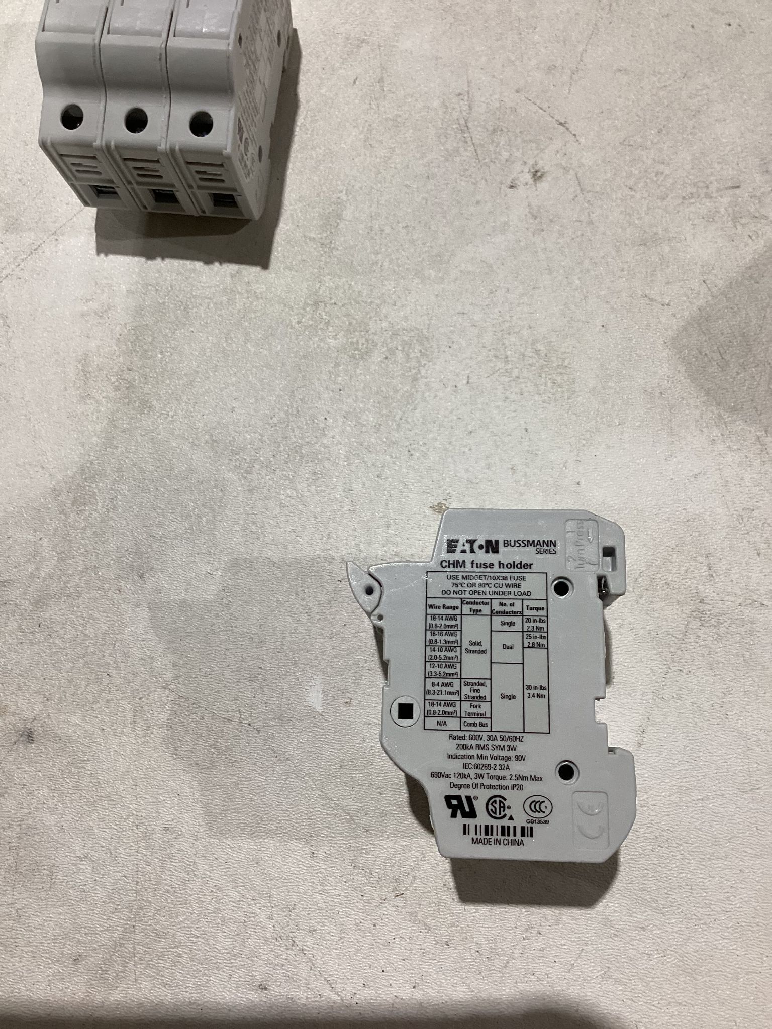 EATON CHM3DU FUSES USED 1