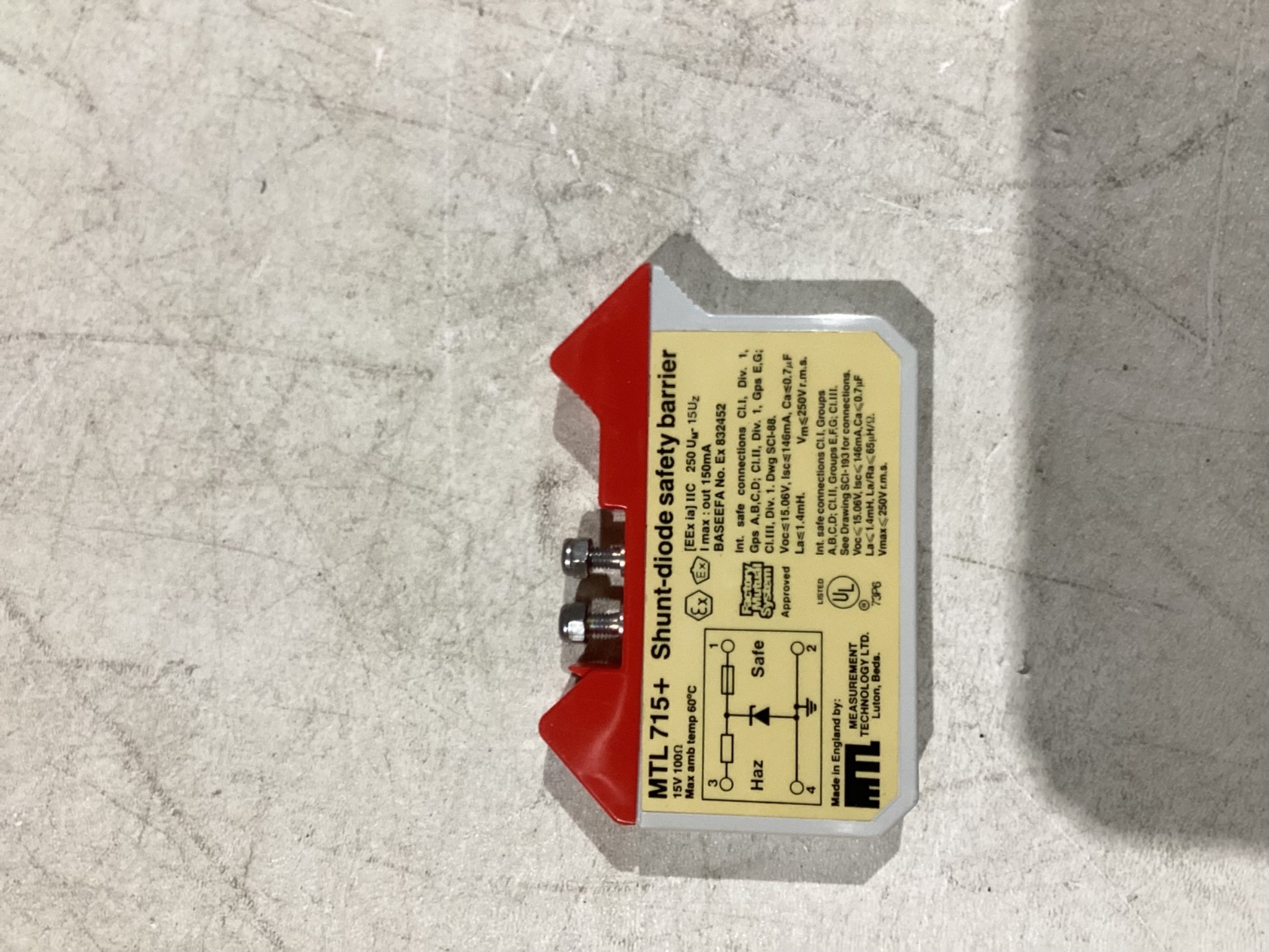 MEASUREMENT TECHNOLOGY SHUNT-DIODE SAFETY BARRIER MTL 715+ NEW 2
