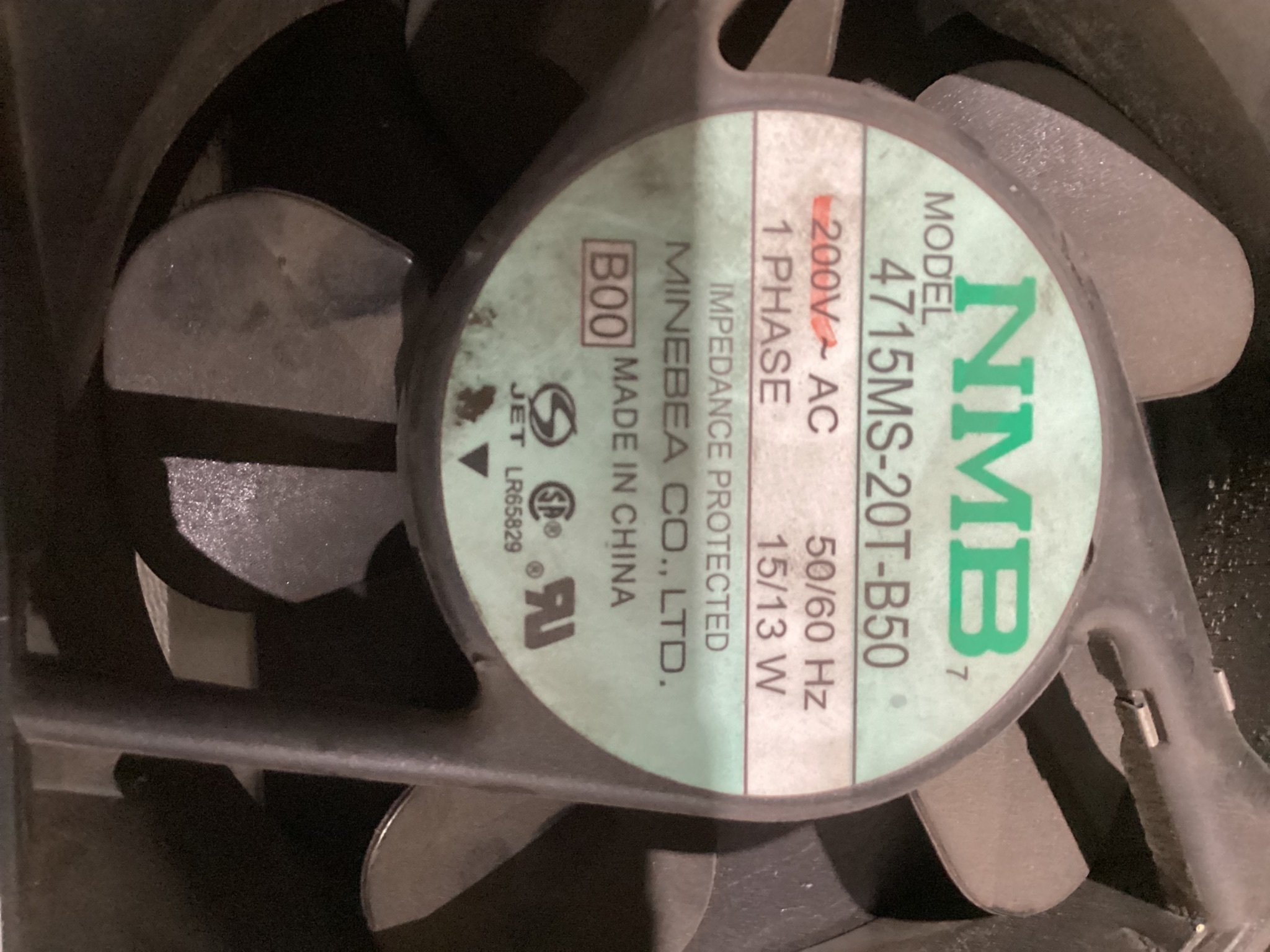 MINEBEA COOLING FAN 4715MS-20T-B50 USED 4