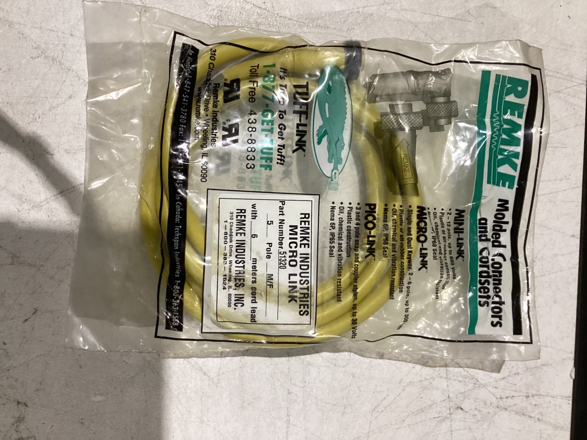 REMKE CONNECTOR AND CORDSET 51320 NEW 0