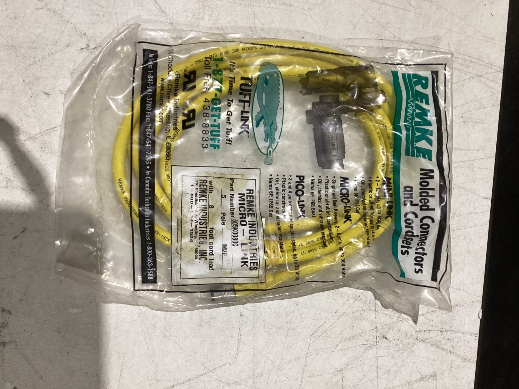 REMKE CONNECTOR AND CORDSET 605K0080C NEW 0