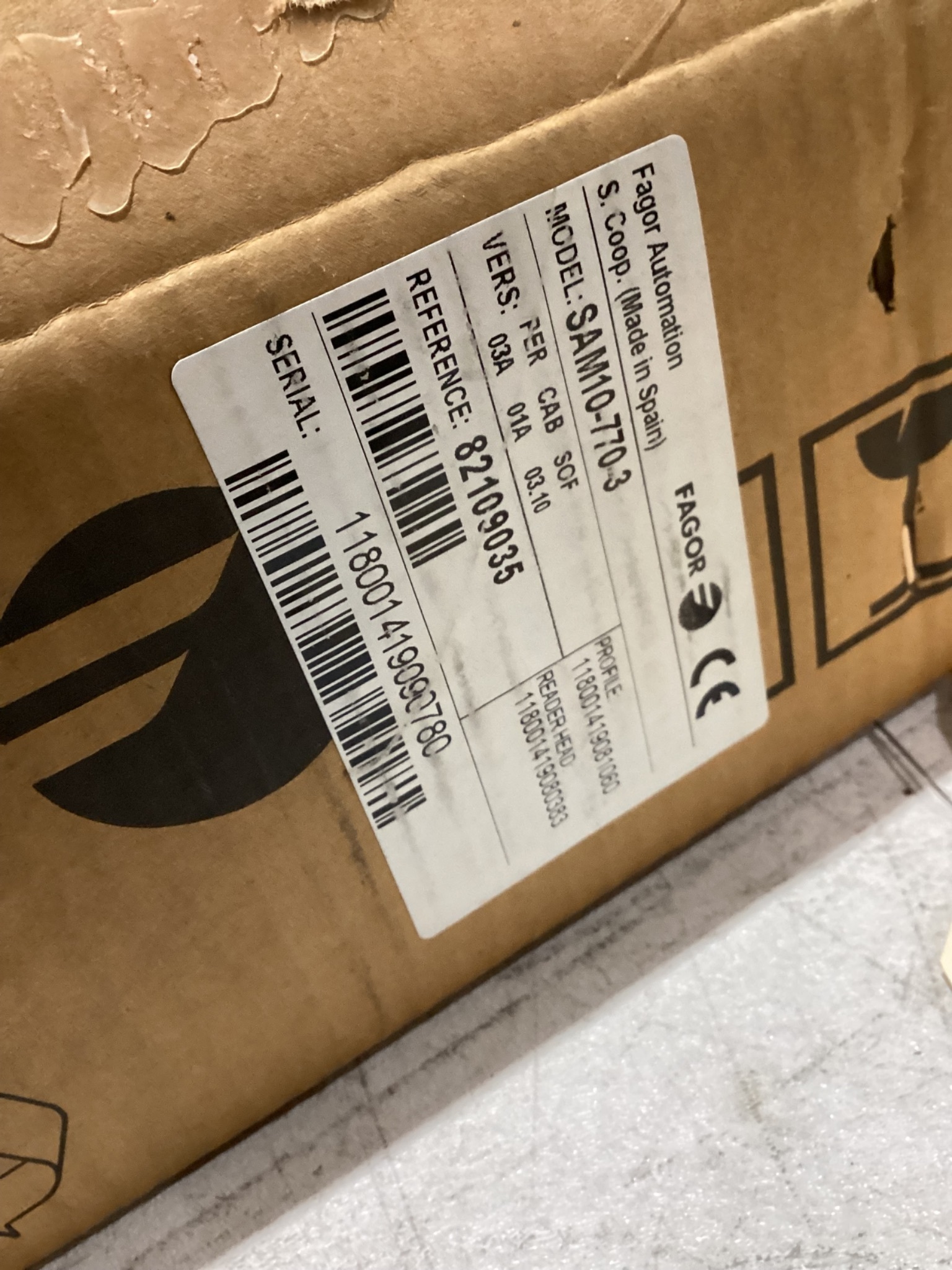 FAGOR SAM10-770-3 LINEAR ENCODER SCALE 770MM 3M CABLE NEW 4
