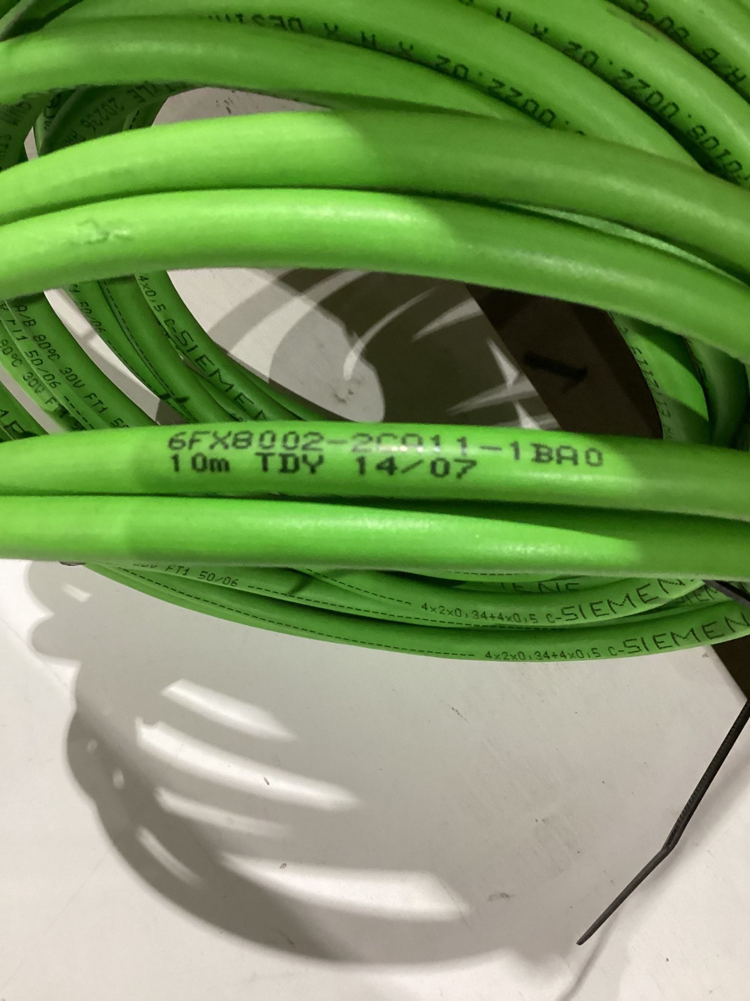 SIEMENS 6FX8002-2CA11-1BA0 DRIVE-CLIQ CABLE 11M NEW OPEN BOX 1