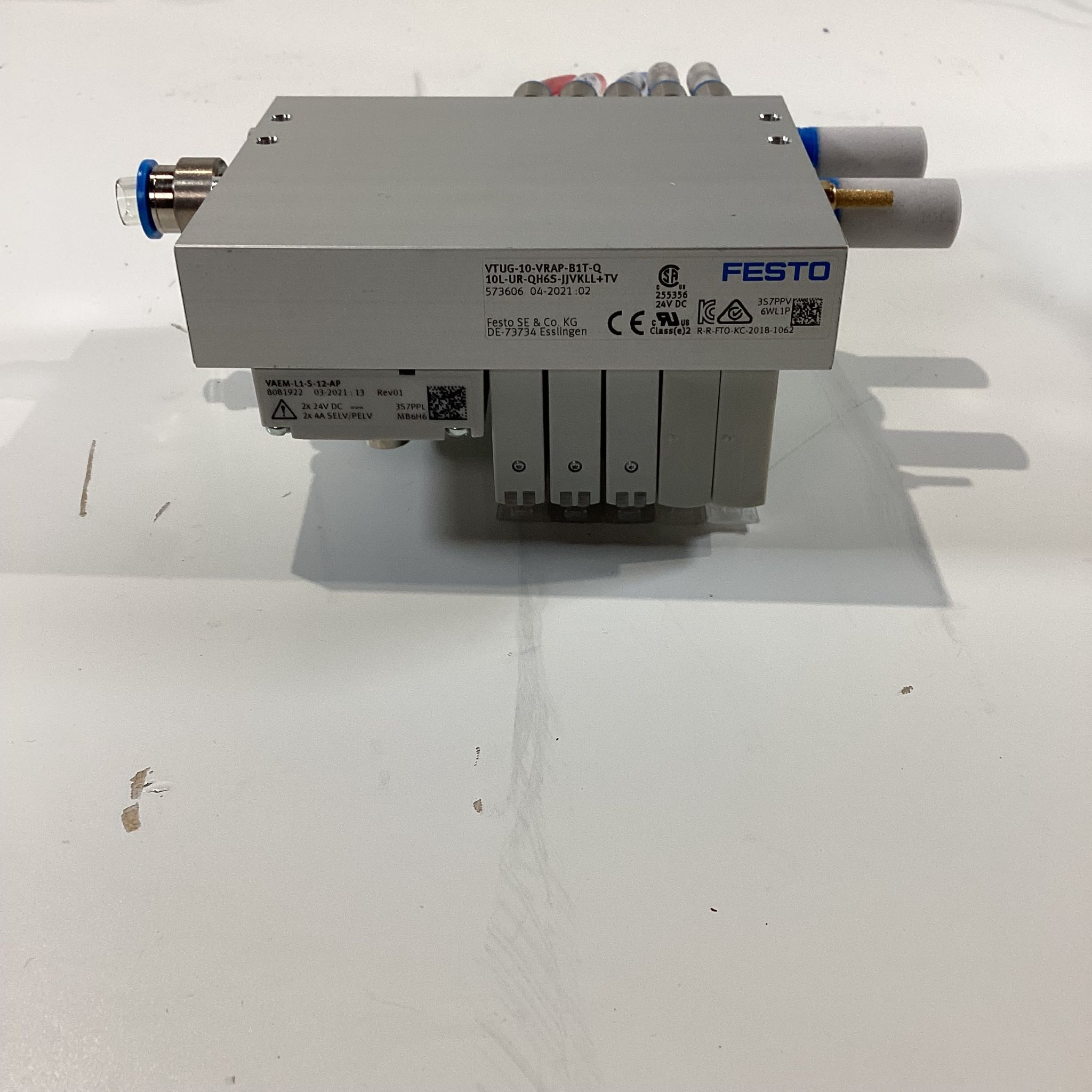 FESTO 10L-UR-QH6S-JJVKLL+TV VTUG VALVE MANIFOLD USED 1