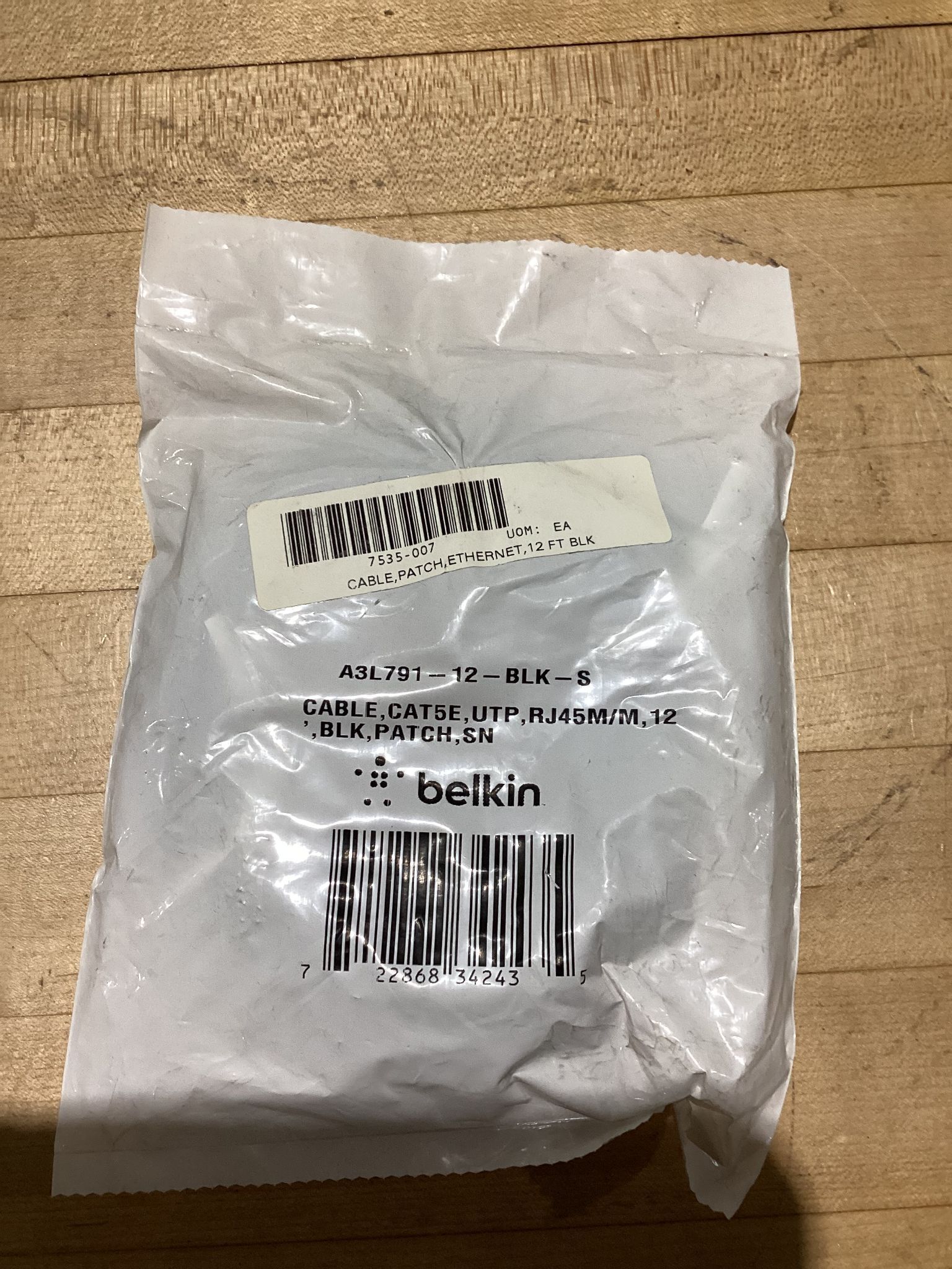 BELKIN A3L791-12-BLK-S Cables NEW 1