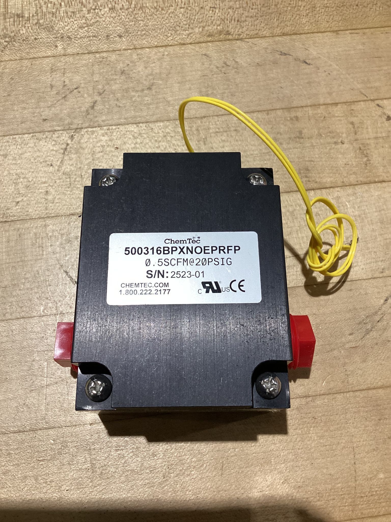 CHEMTEC 500316BPXNOEPRFP BYPASS FLOW SWITCH 316SS USED 1