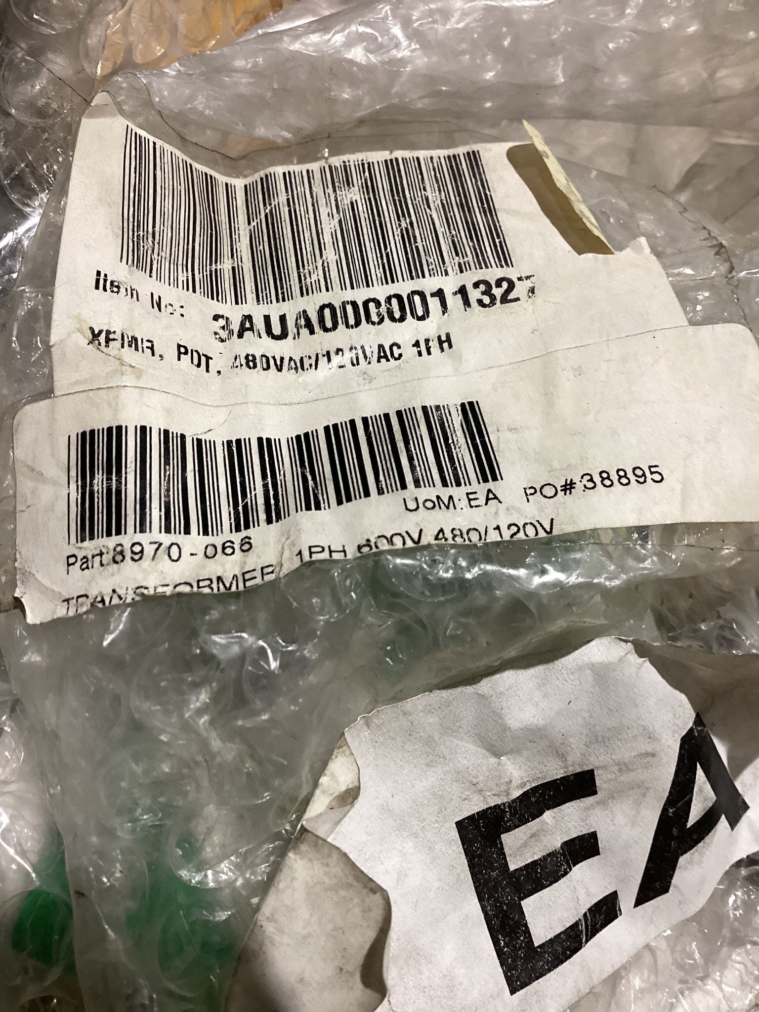 FLEX-CORE 3AUA000001132 POTENTIAL TRANSFORMER 480V 4:1 150VA USED 2