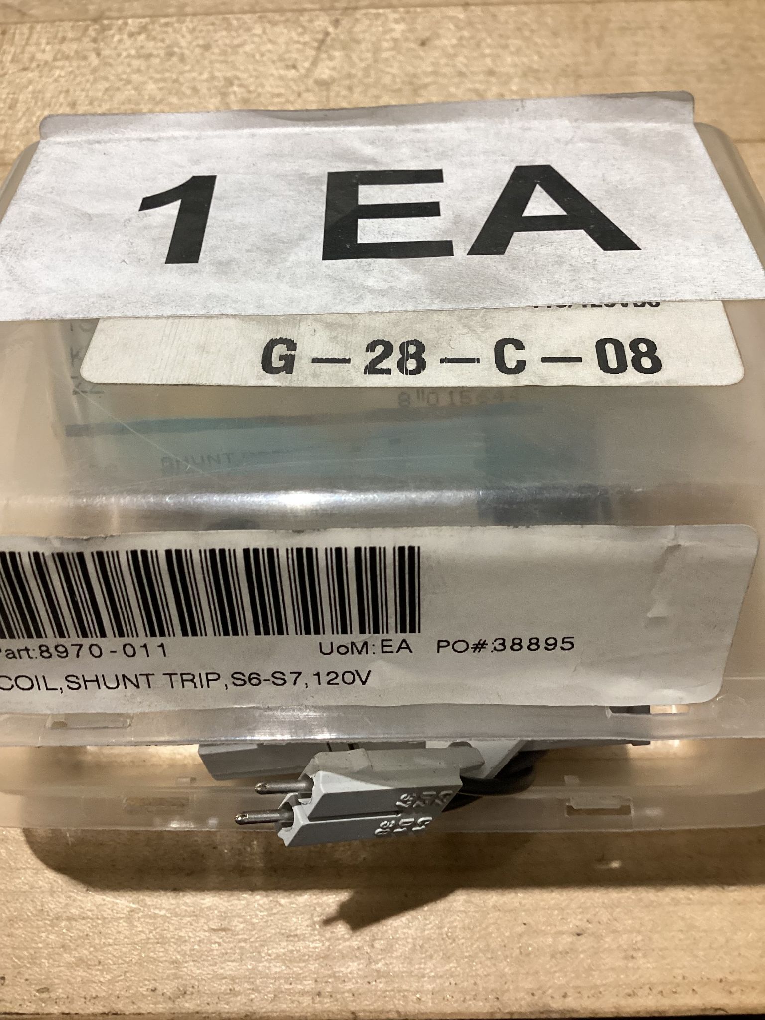 ABB G-28-C-08 COIL, SHUNT TRIP, S6-S7, 120V USED 1