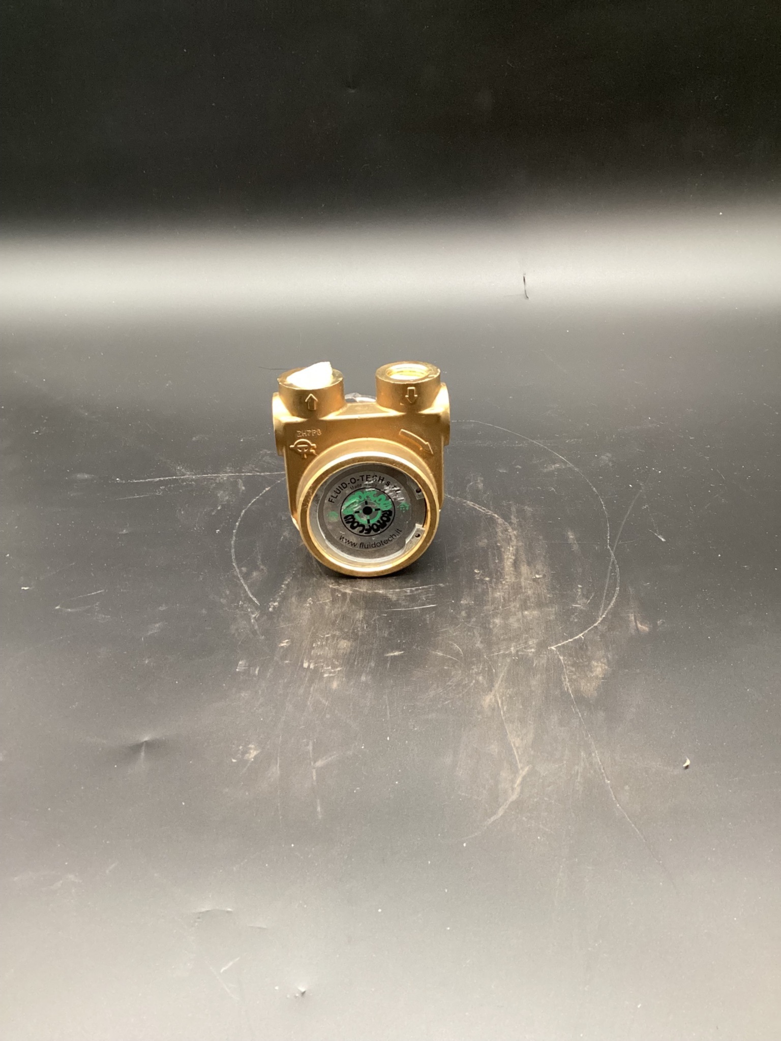 FLUID-O-TECH 2H70B ROTARY VANE PUMP BRASS 1/2" NPT USED 0