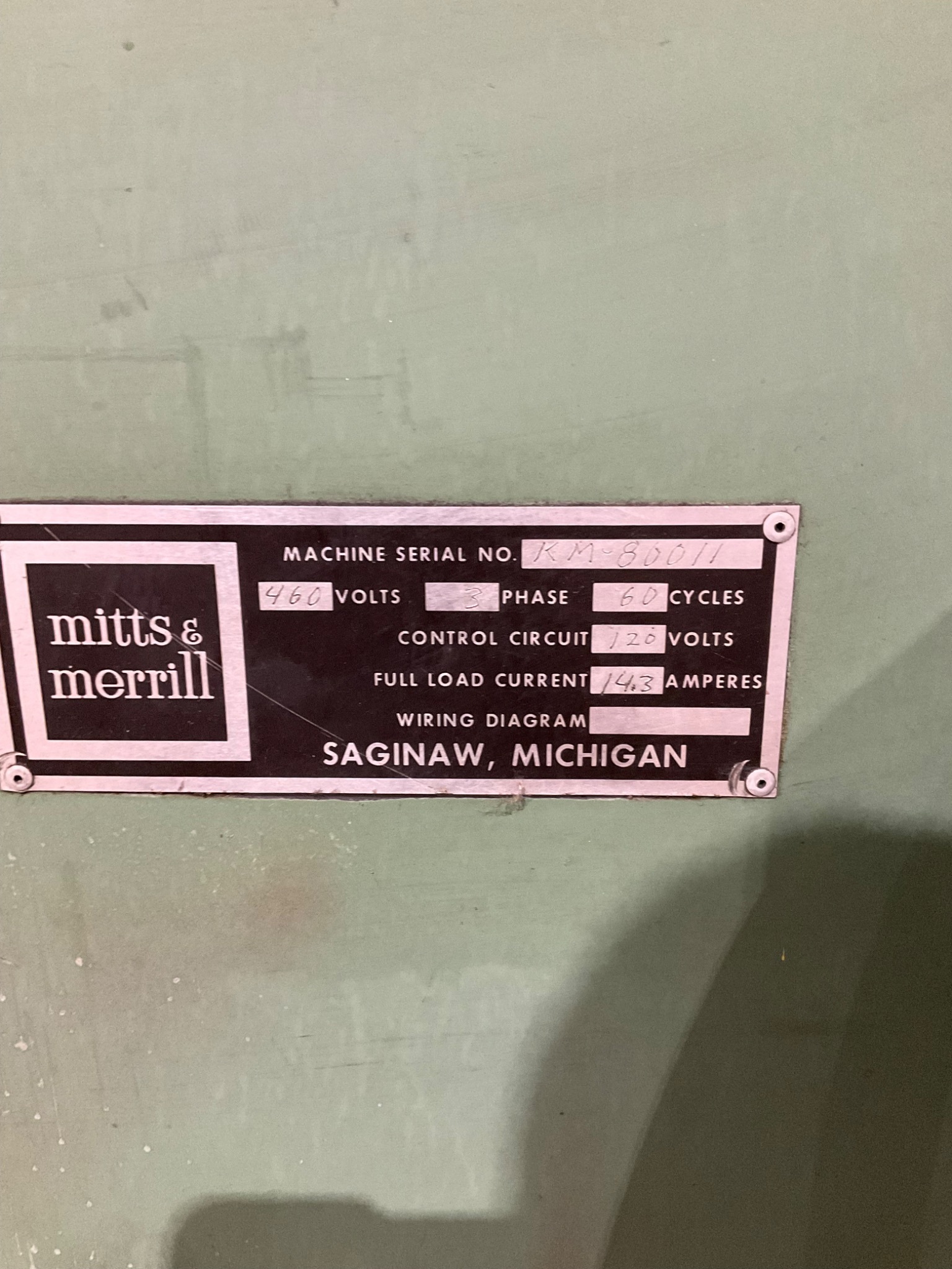 MITTS & MERRILL S-HFR-KS HYDRAULIC KEYSEATER 460V 3 PH USED 3