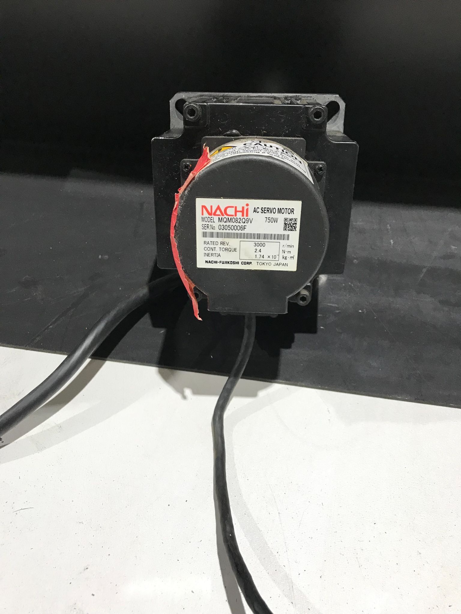 NACHI SERVO MOTOR MQM082Q9V USED 3