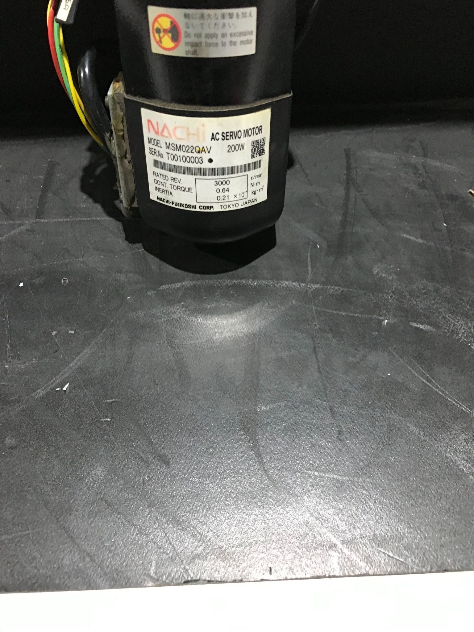 NACHI SPINDLE MOTOR MSM022QAV USED 2