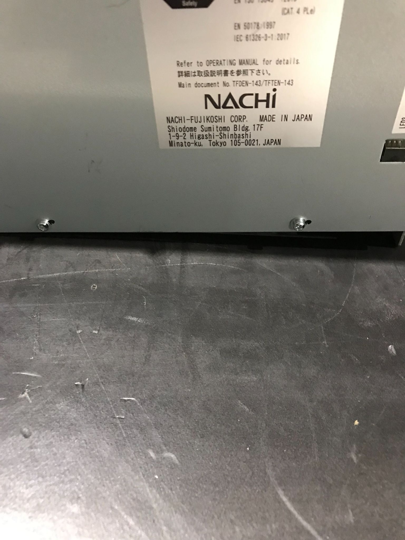 NACHI RMU20‑40 ROBOT MONITORING UNIT 24V CAT4 PL e SIL3 USED 1