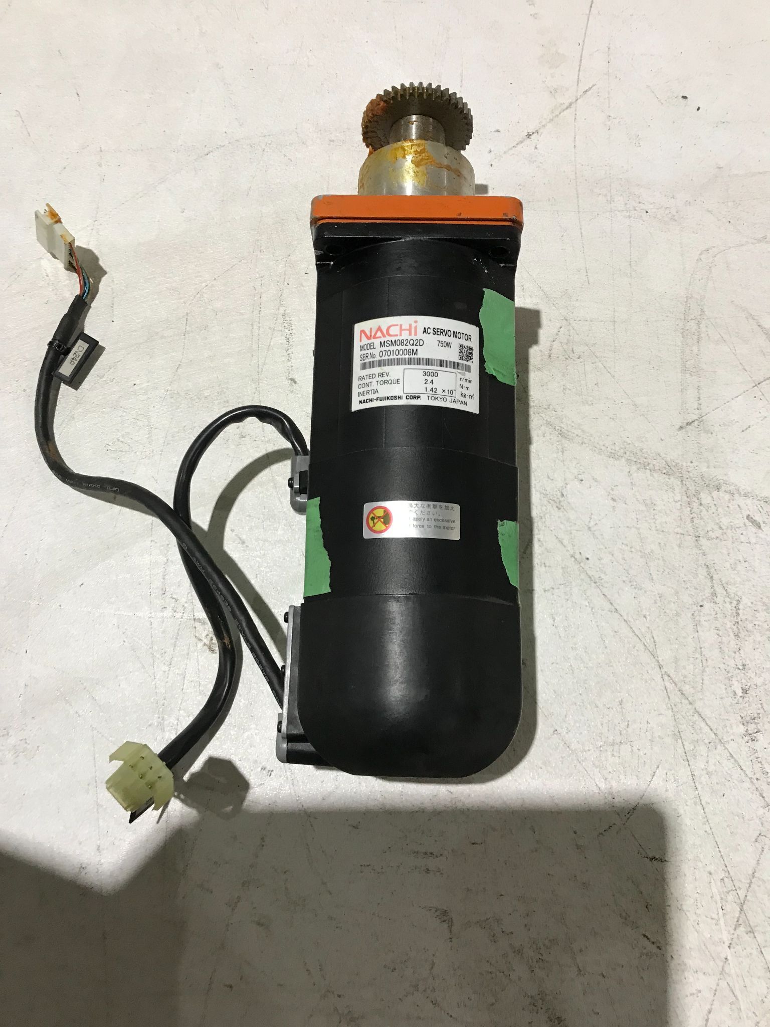 NACHI MSM082Q2D AC SERVO MOTOR USED 0