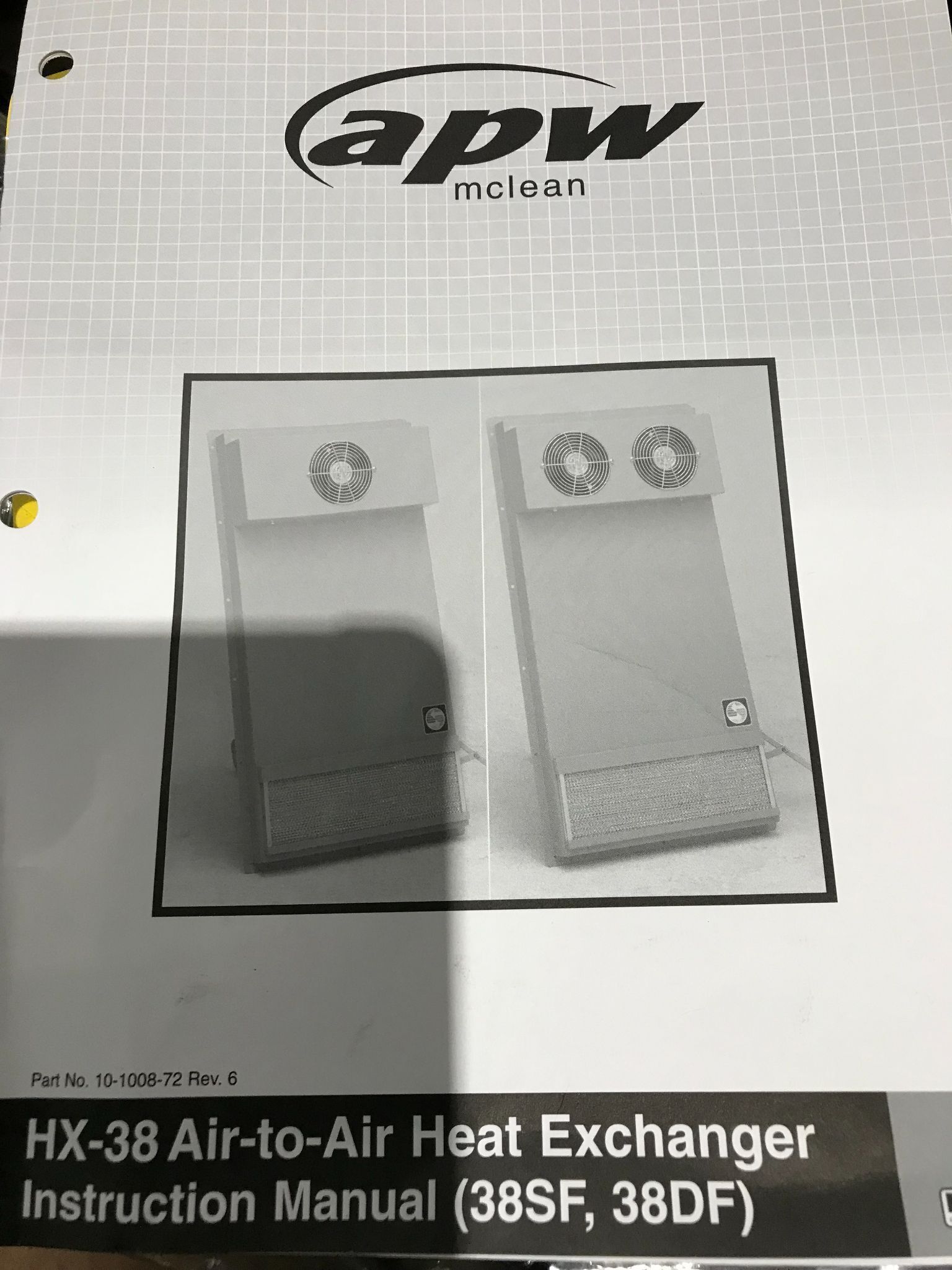 APW MCLEAN HX-38 PANEL AIR CONDITIONER / ENCLOSURE COOLER NEW 2