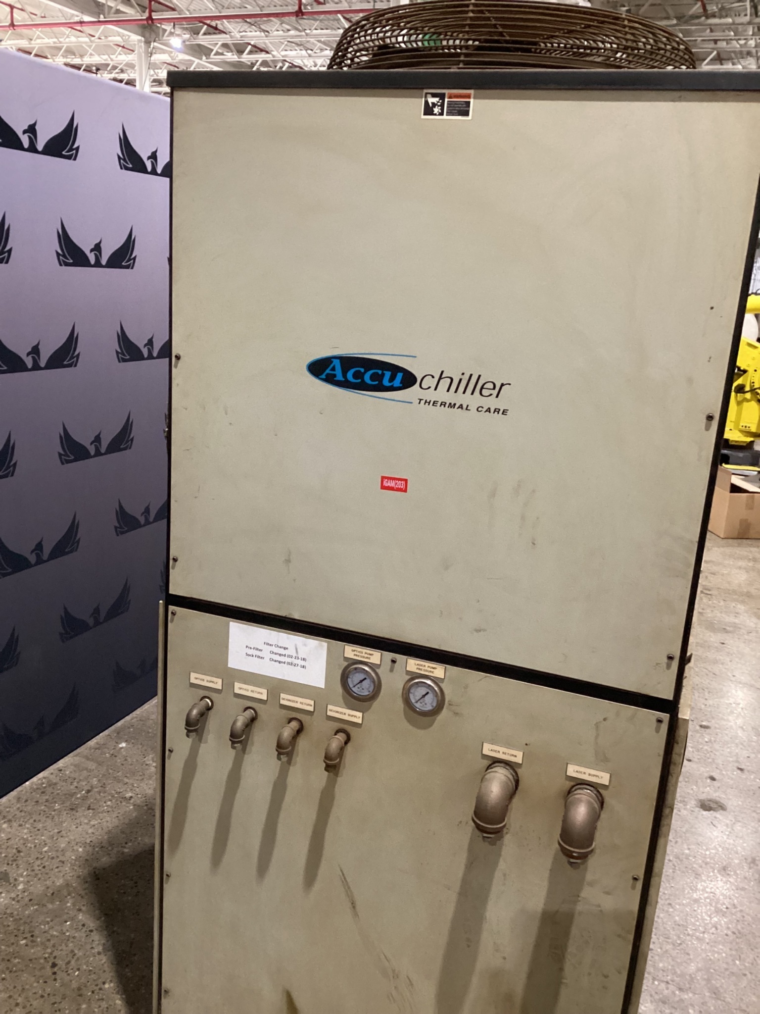 ACCU CHILLER THERMAL CARE LQ2A2003LXB 208V 10HP R-22 PROCESS CHILLER USED 3