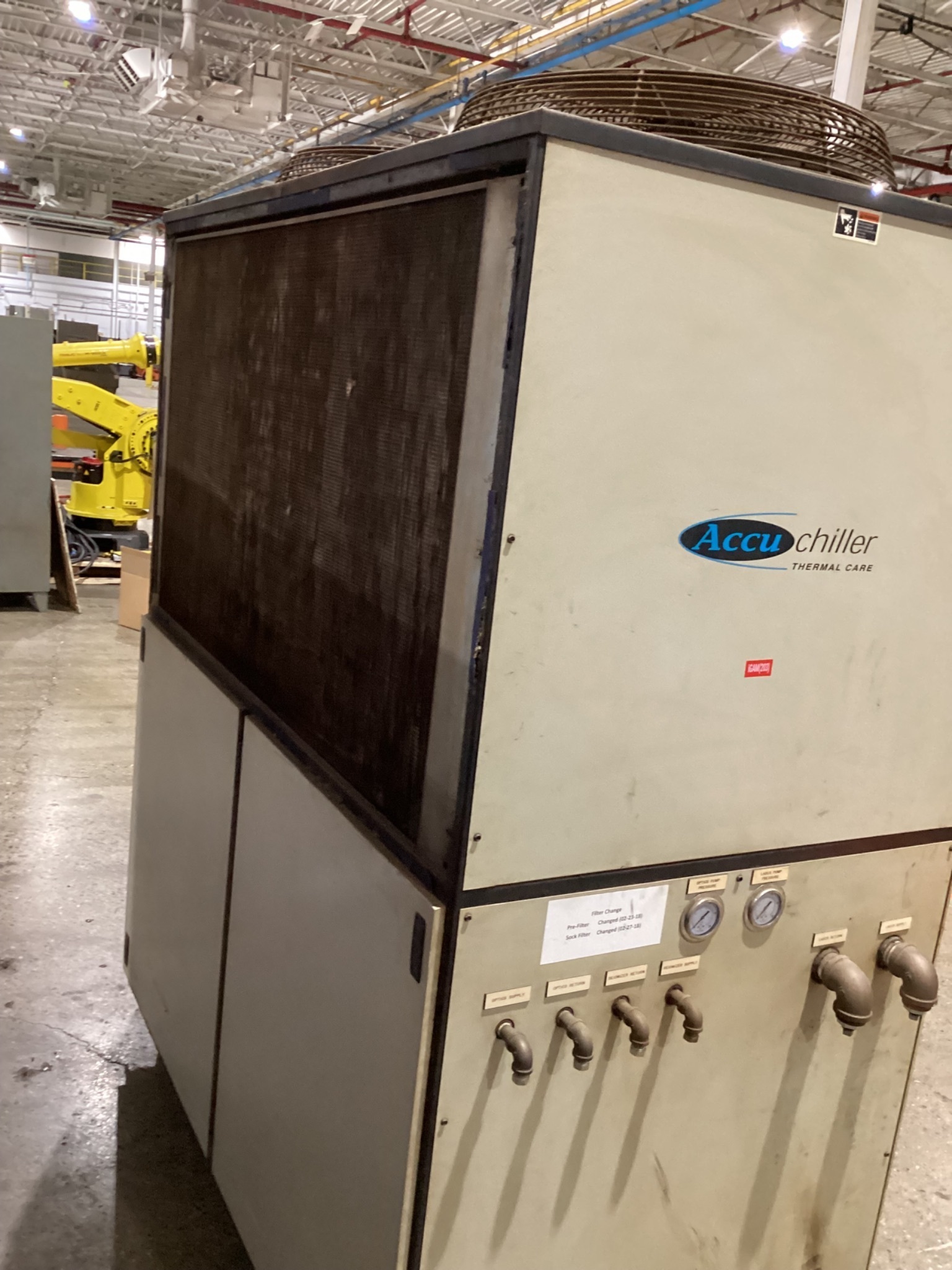 ACCU CHILLER THERMAL CARE LQ2A2003LXB 208V 10HP R-22 PROCESS CHILLER USED 4