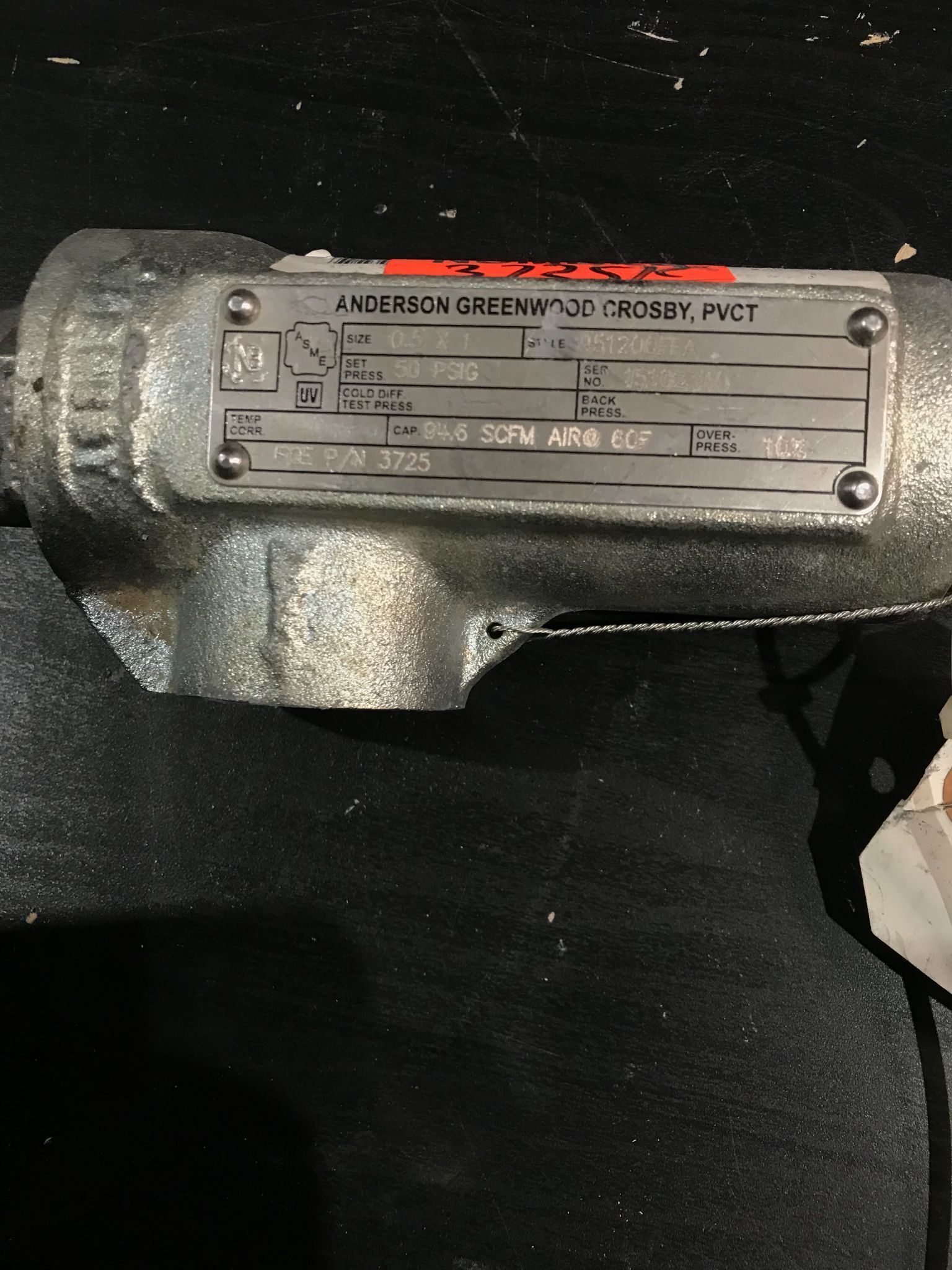 ANDERSON GREENWOOD CROSBY 951200F-A PILOT OPERATED SAFETY RELIEF VALVE USED 2