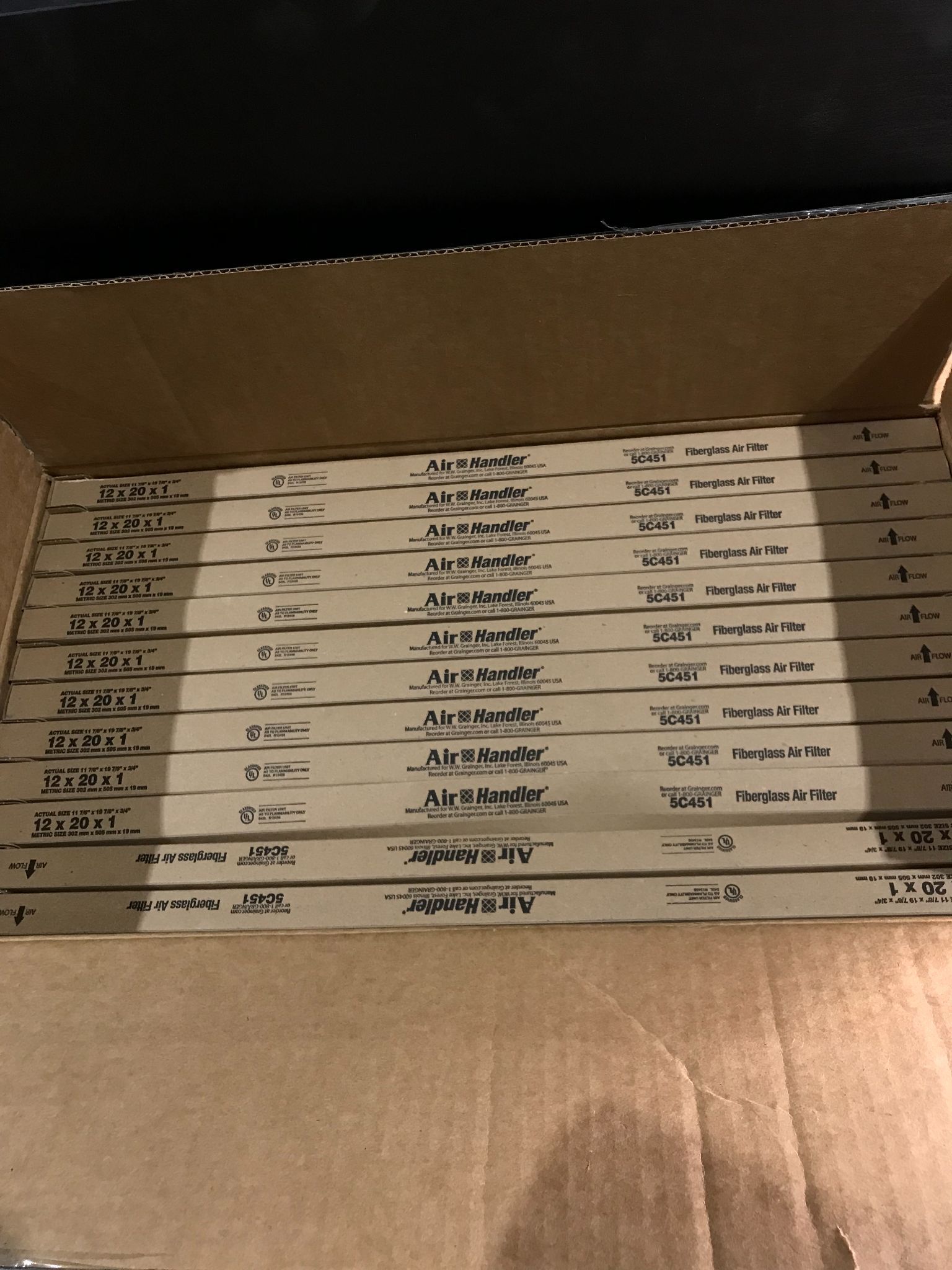 AIR HANDLER 5C451 AIR FILTER (LOT OF 12) NEW IN BOX 1