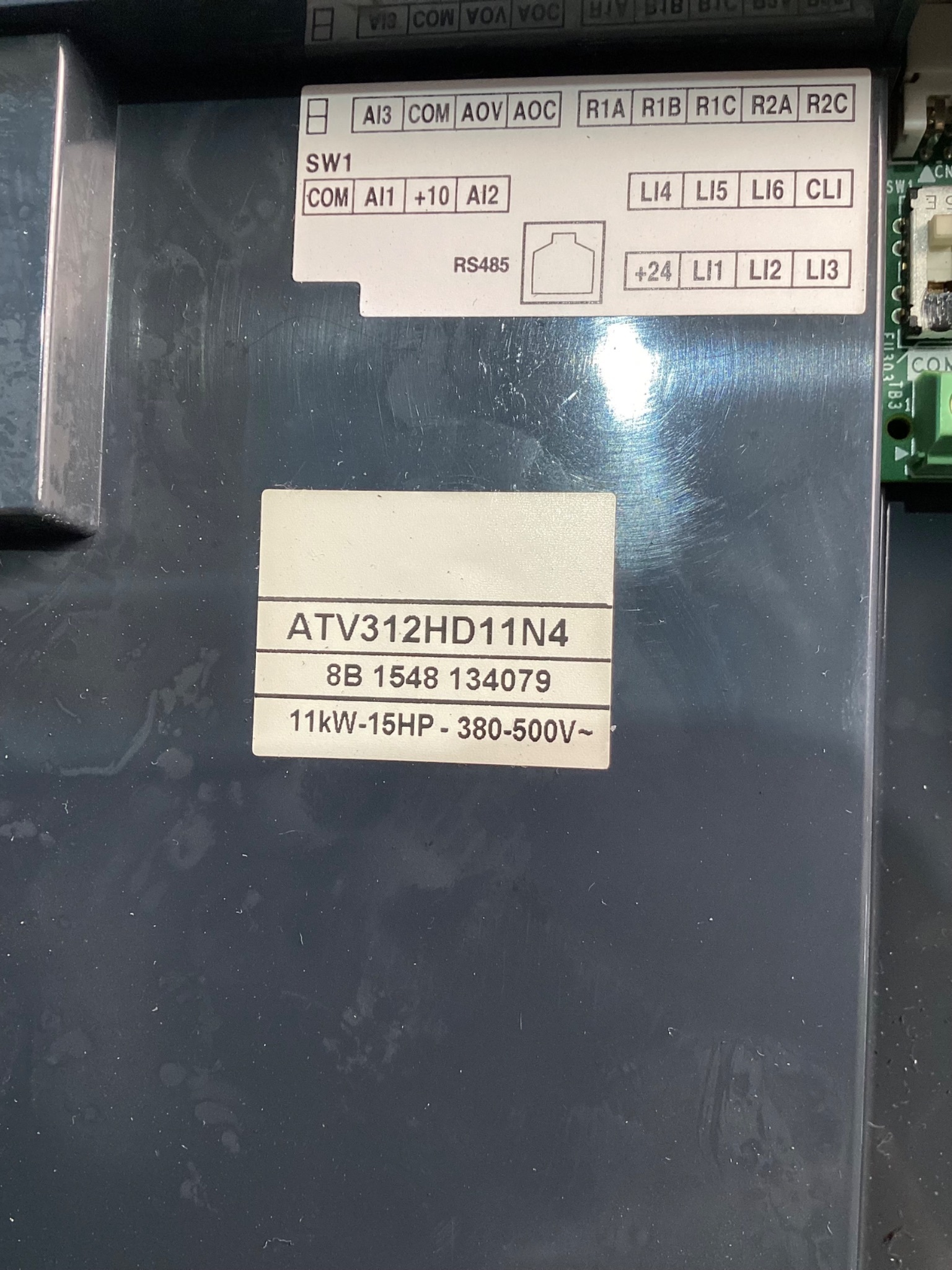 SCHNEIDER ELECTRIC ATV312HD11N4 15HP 11kW VFD USED 9
