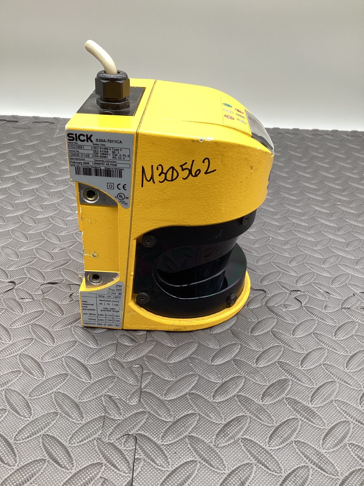 SICK S30A‑7011CA S3000 Advanced Safety Laser Scanner 7 m 190° USED 3
