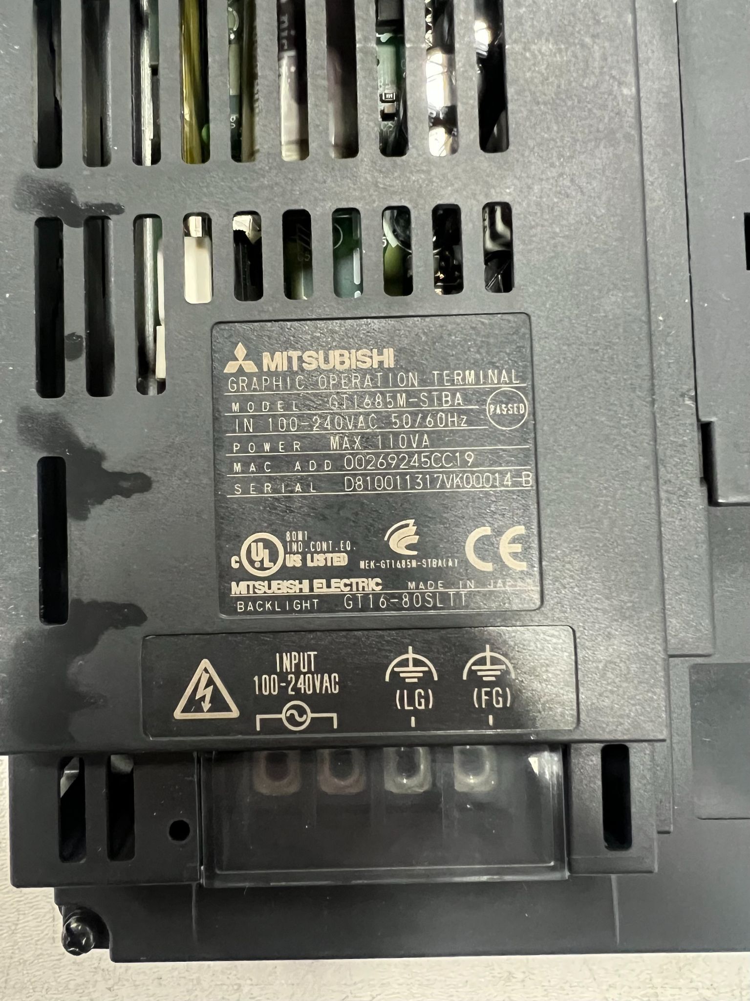MITSUBISHI GT1685M-STBA GRAPHIC TERMINAL USED 2