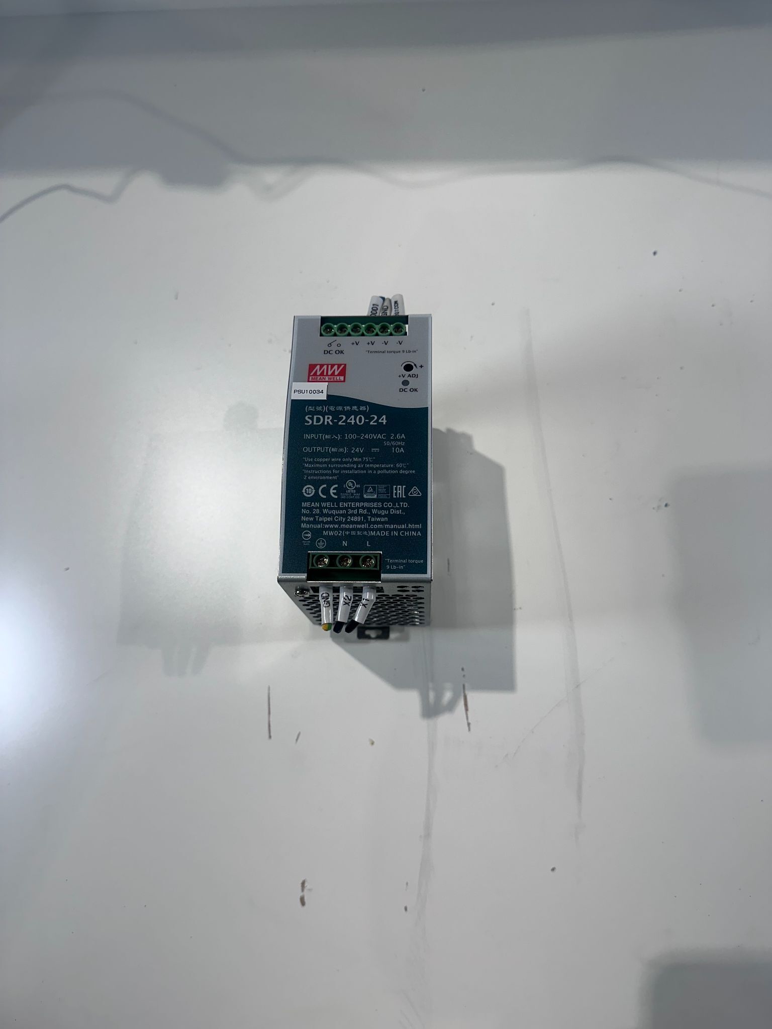 MEAN WELL SDR-240-24 Power Supply USED 2