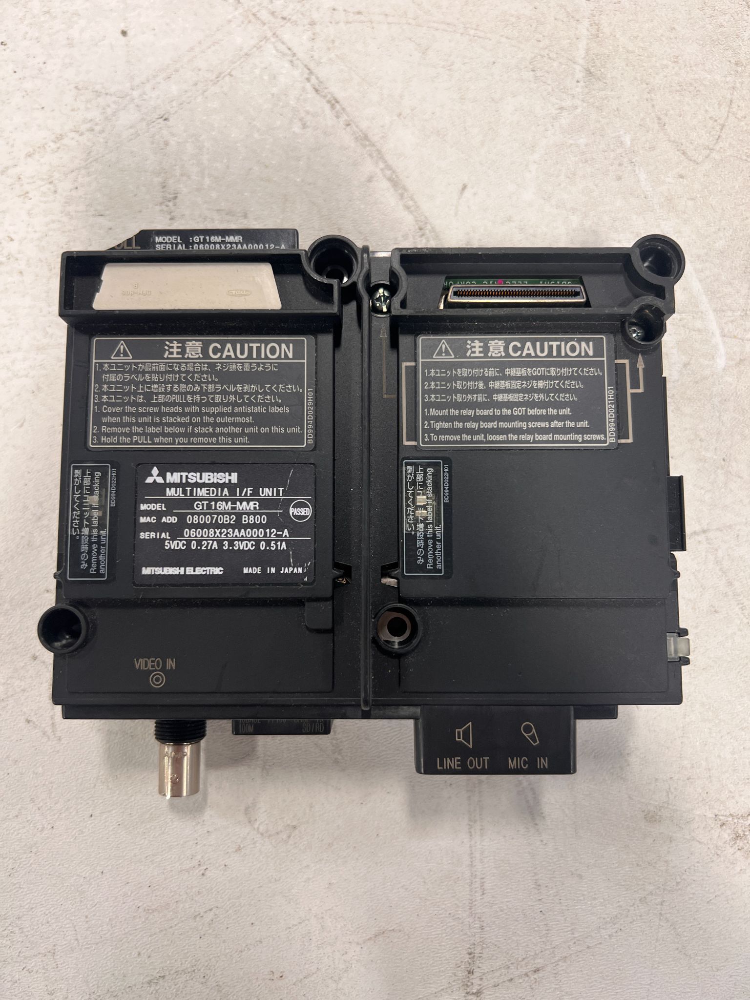 MITSUBISHI GT16M-MMR OPERATOR INTERFACE SUPPLIES USED 0