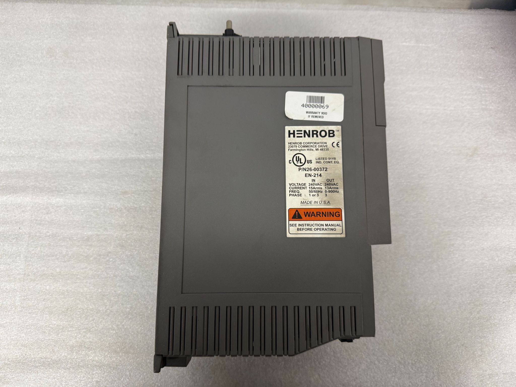 CONTROL TECHNIQUES / EMERSON EN-214-00-000 Servo Drive w/ FM-2 Index Module USED 10