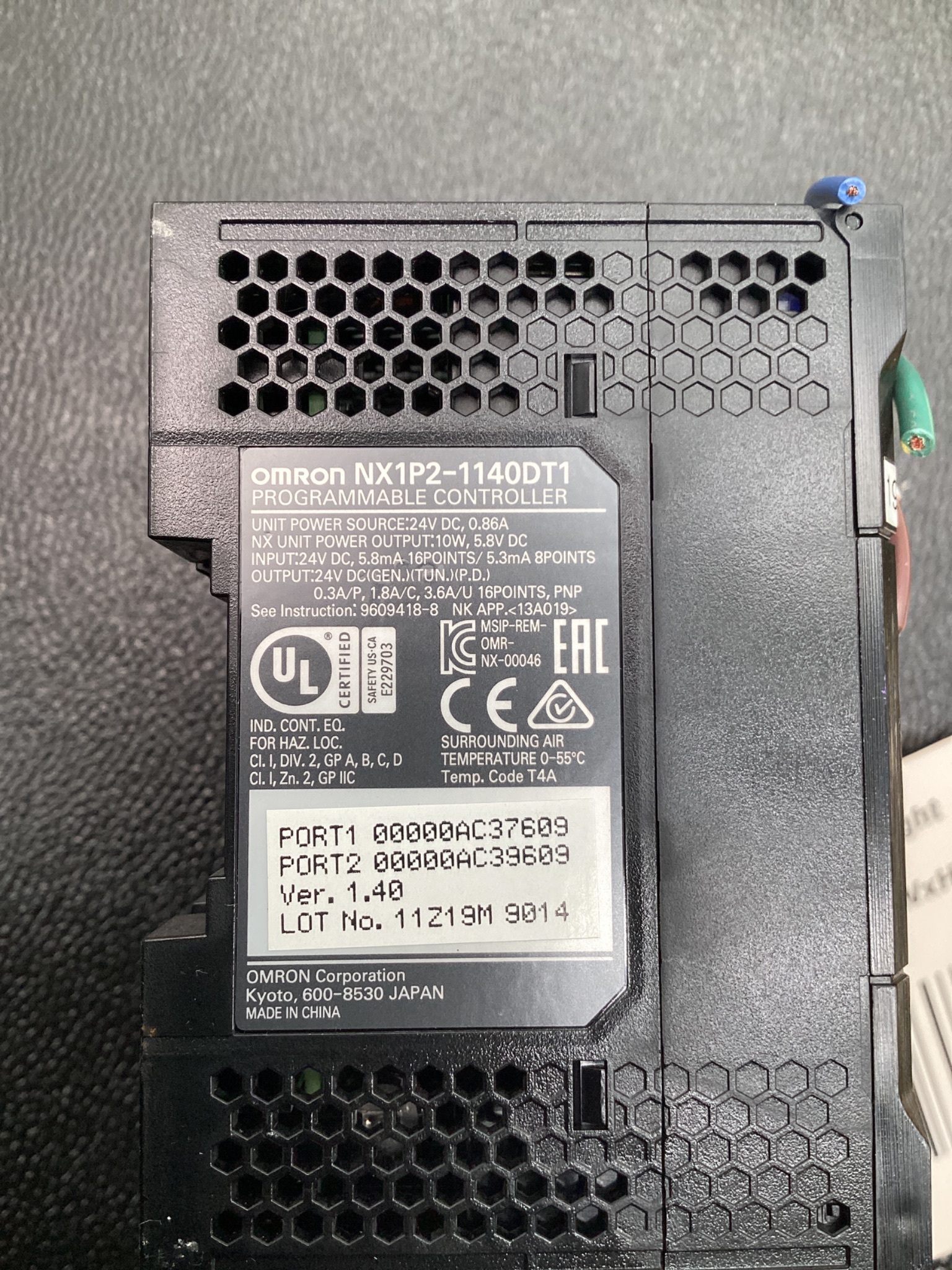 OMRON NX1P2-1140DT1 CPU Power Controller USED 5