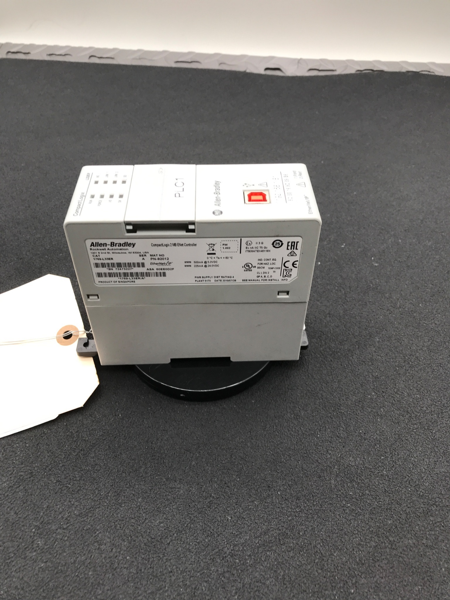ALLEN BRADLEY 1769-L33ER /A CompactLogix Ethernet Controller USED 3